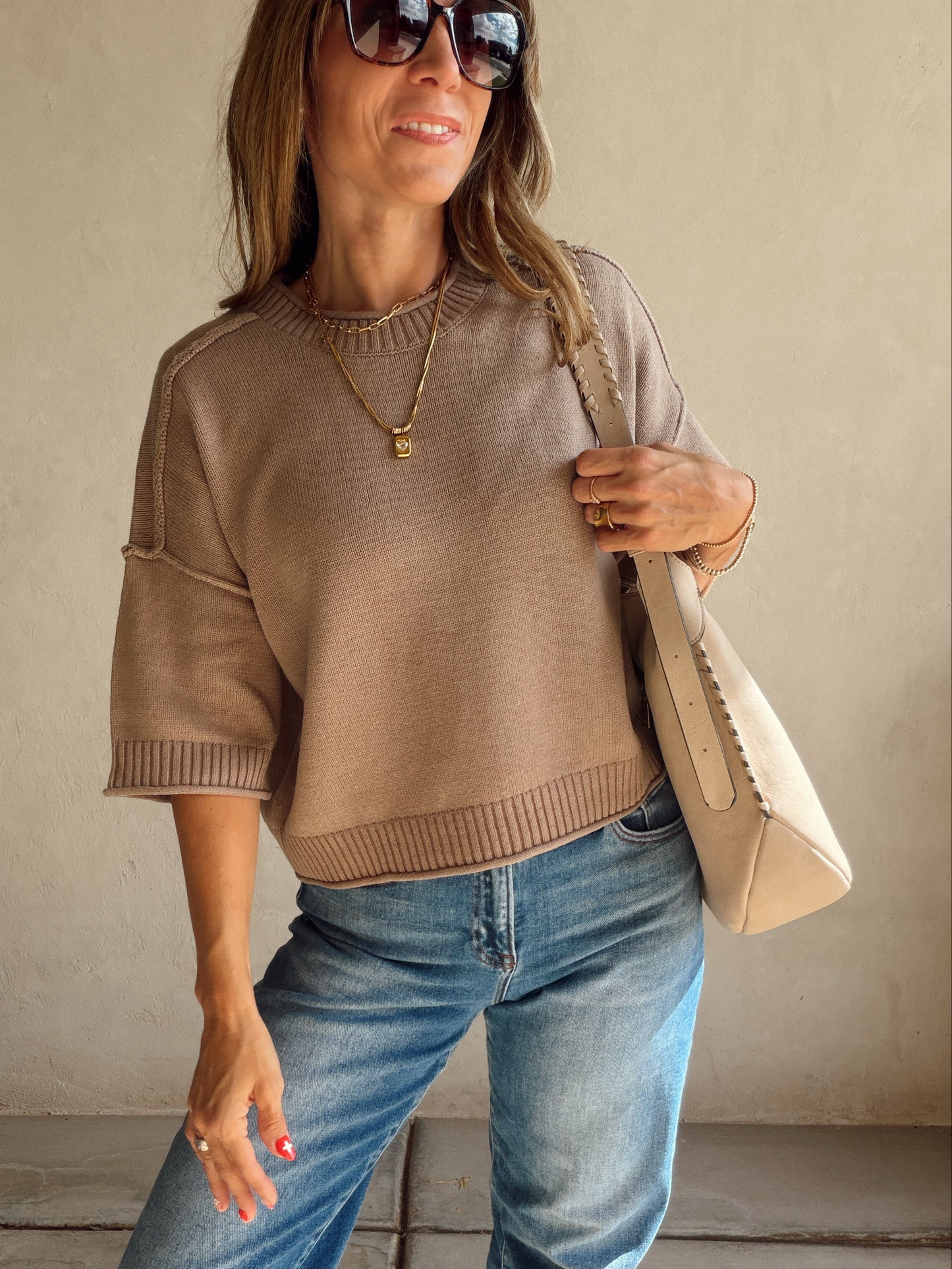 Annie Sweater in Taupe