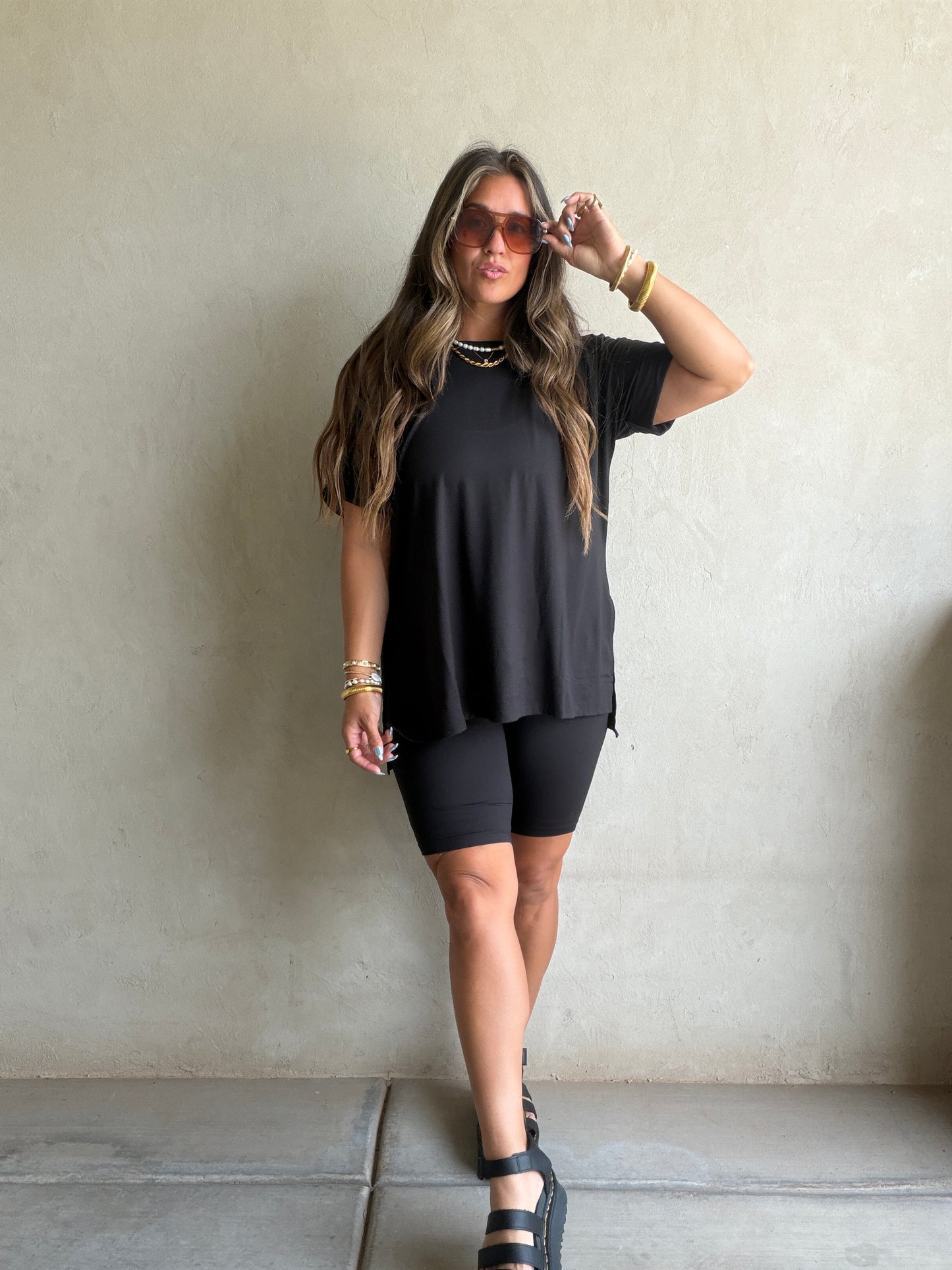 Jillian Heavenly Biker Set in Black