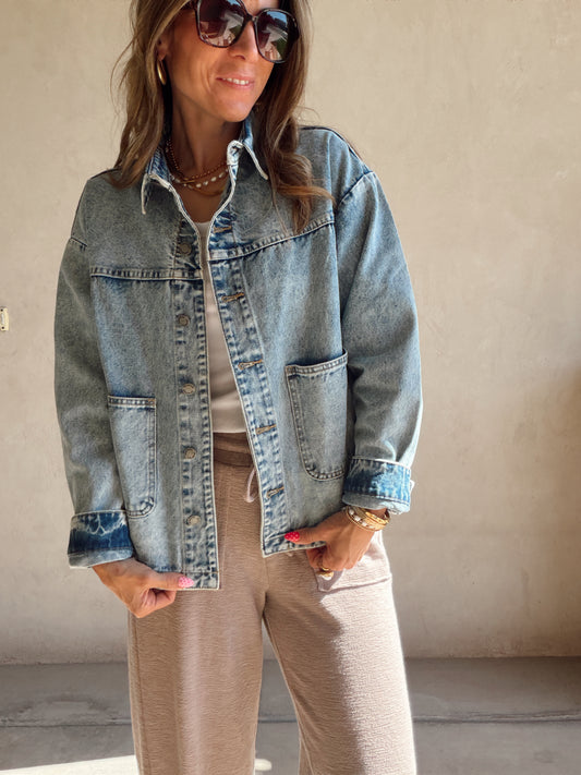 Rebecca Distressed Denim Jacket