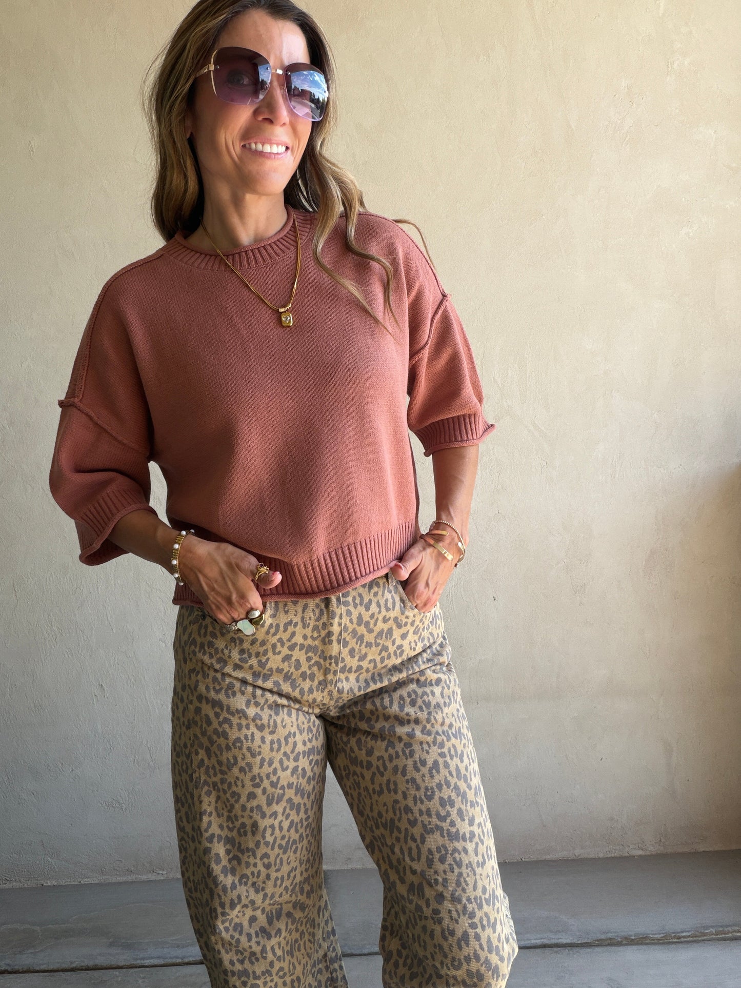 Annie Sweater in Muted Mauve
