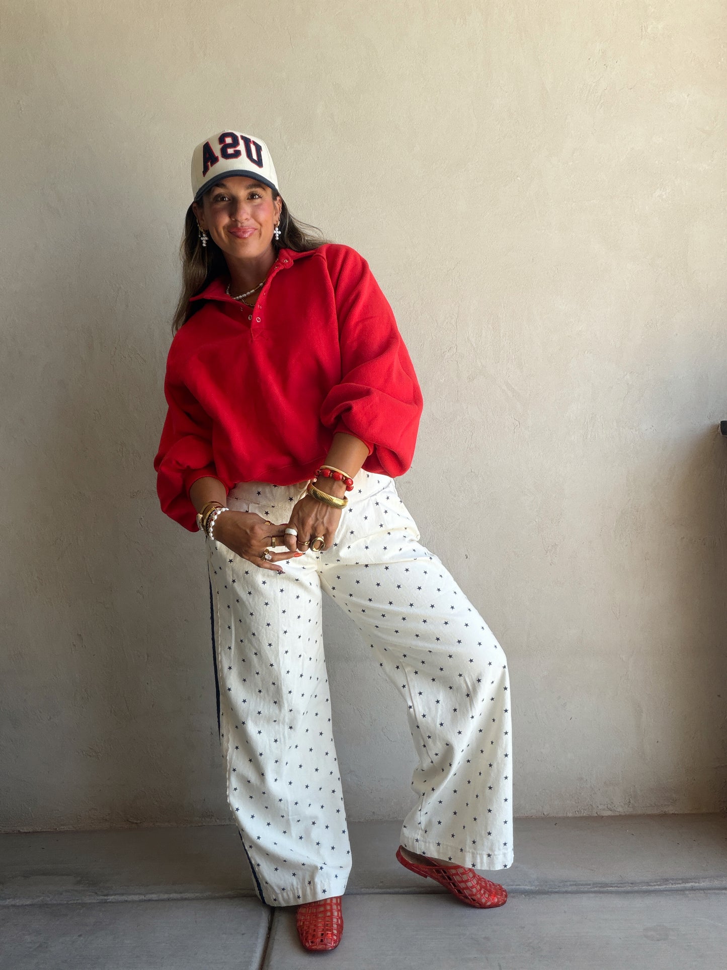 Kaylani Sweatshirt in Red