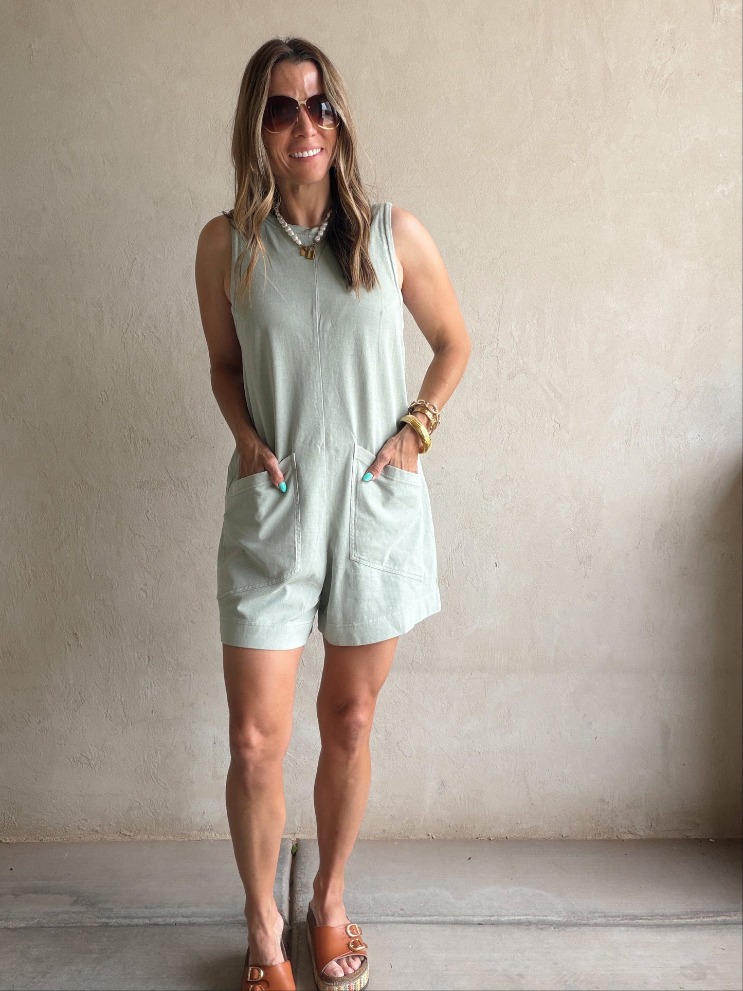 Lynae Romper in Sage