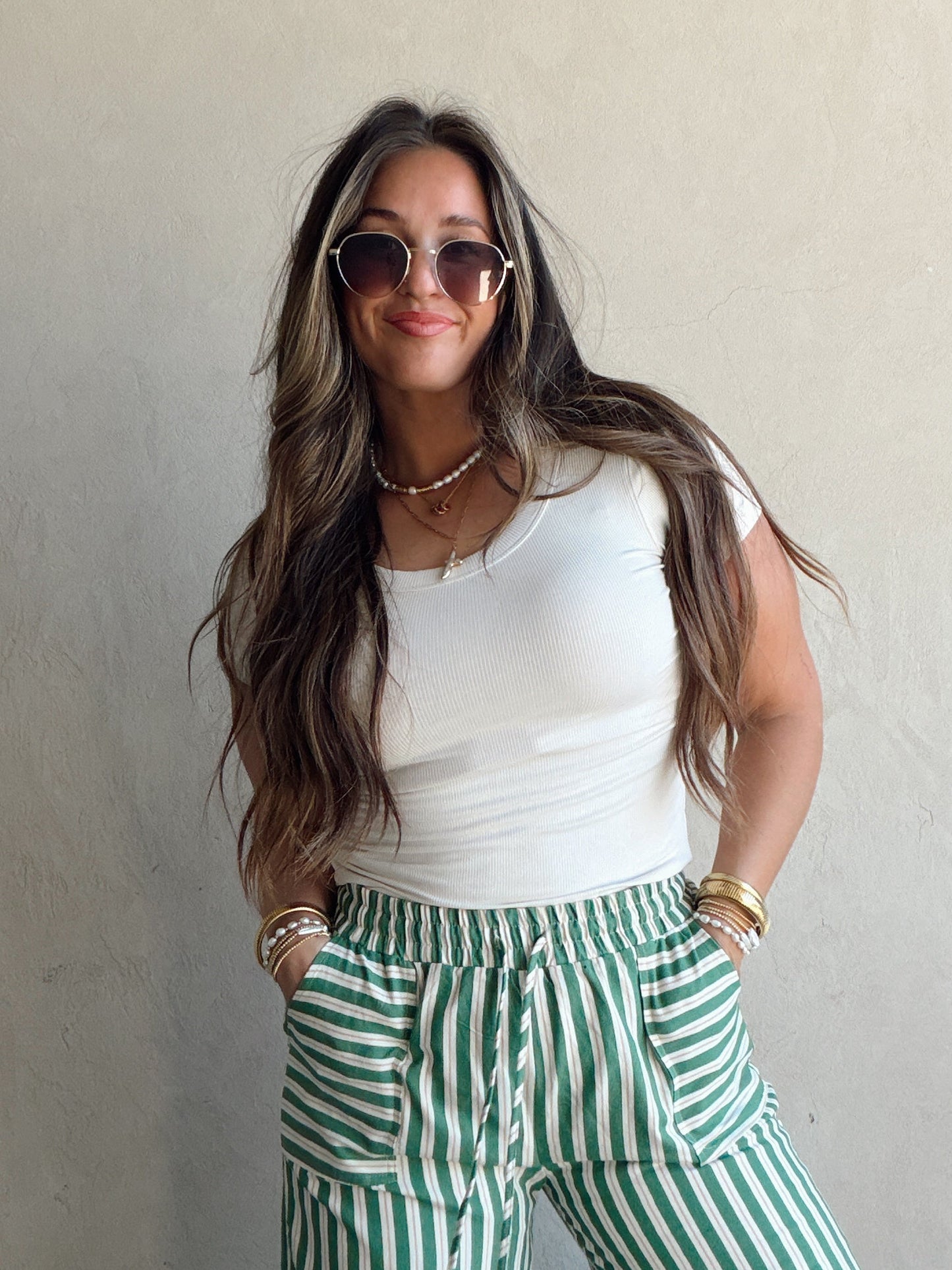 Sonny Ribbed Top in Sand