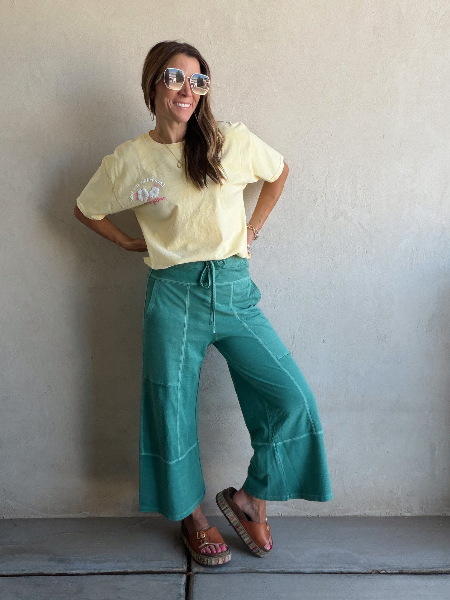 Sandy Pants in Teal