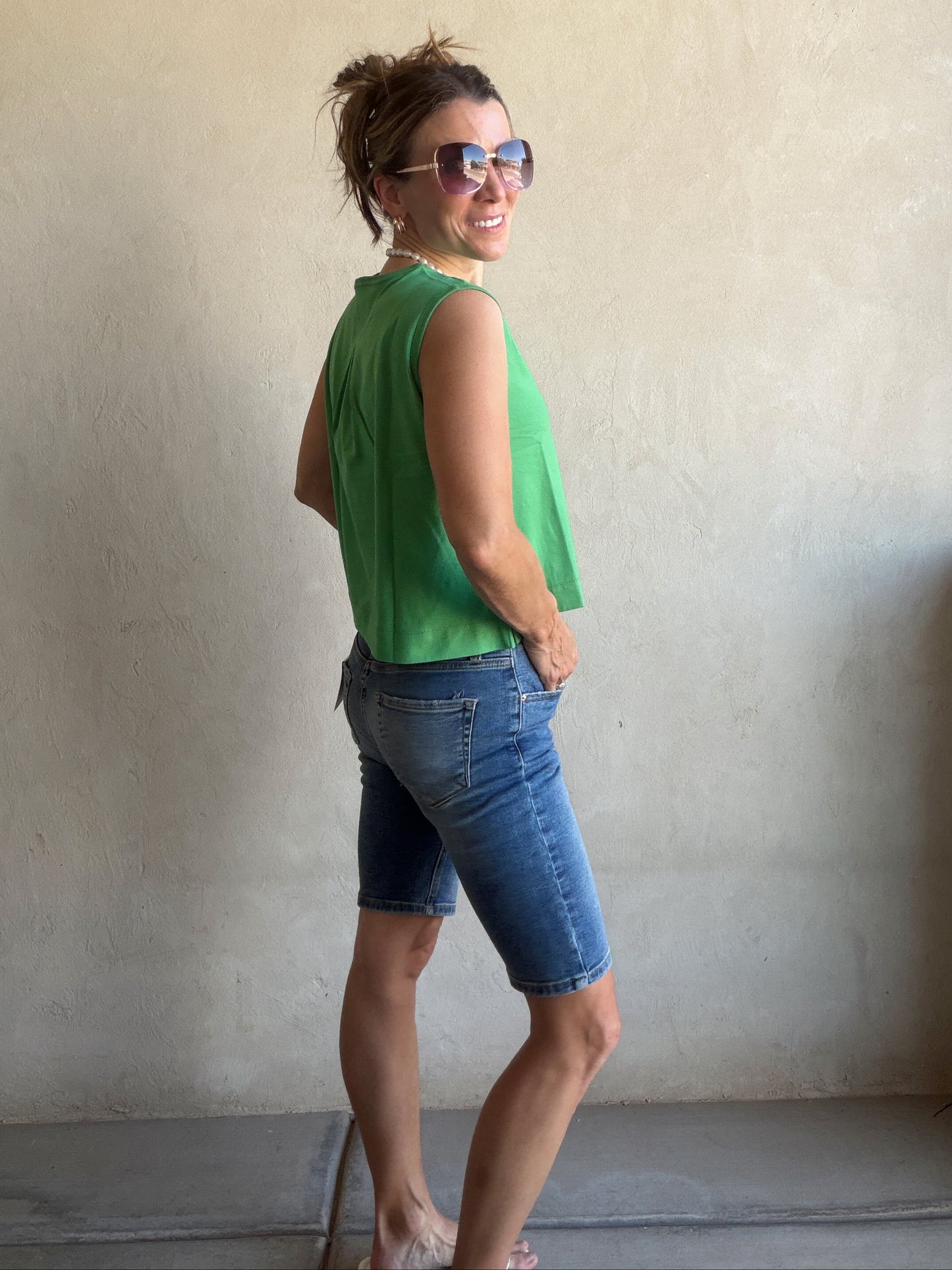 Melissa Tank in Kelly Green