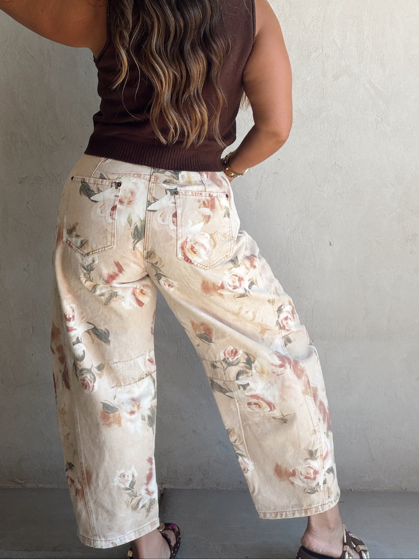 Vera Floral Barrel Jeans