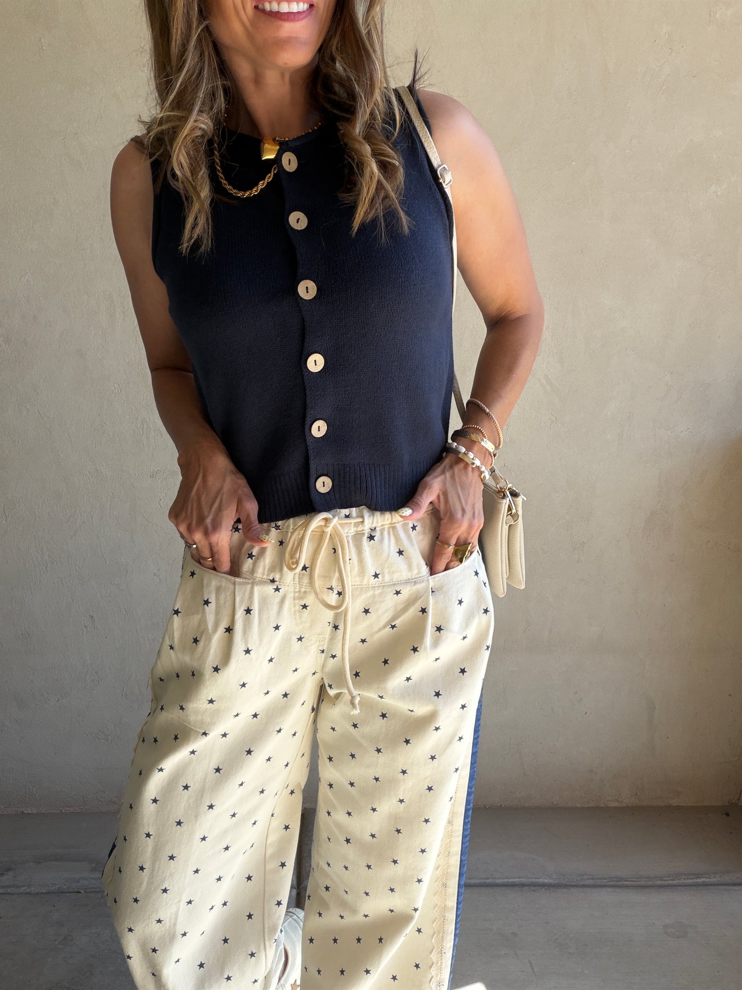 Alana Star Pants in Cream