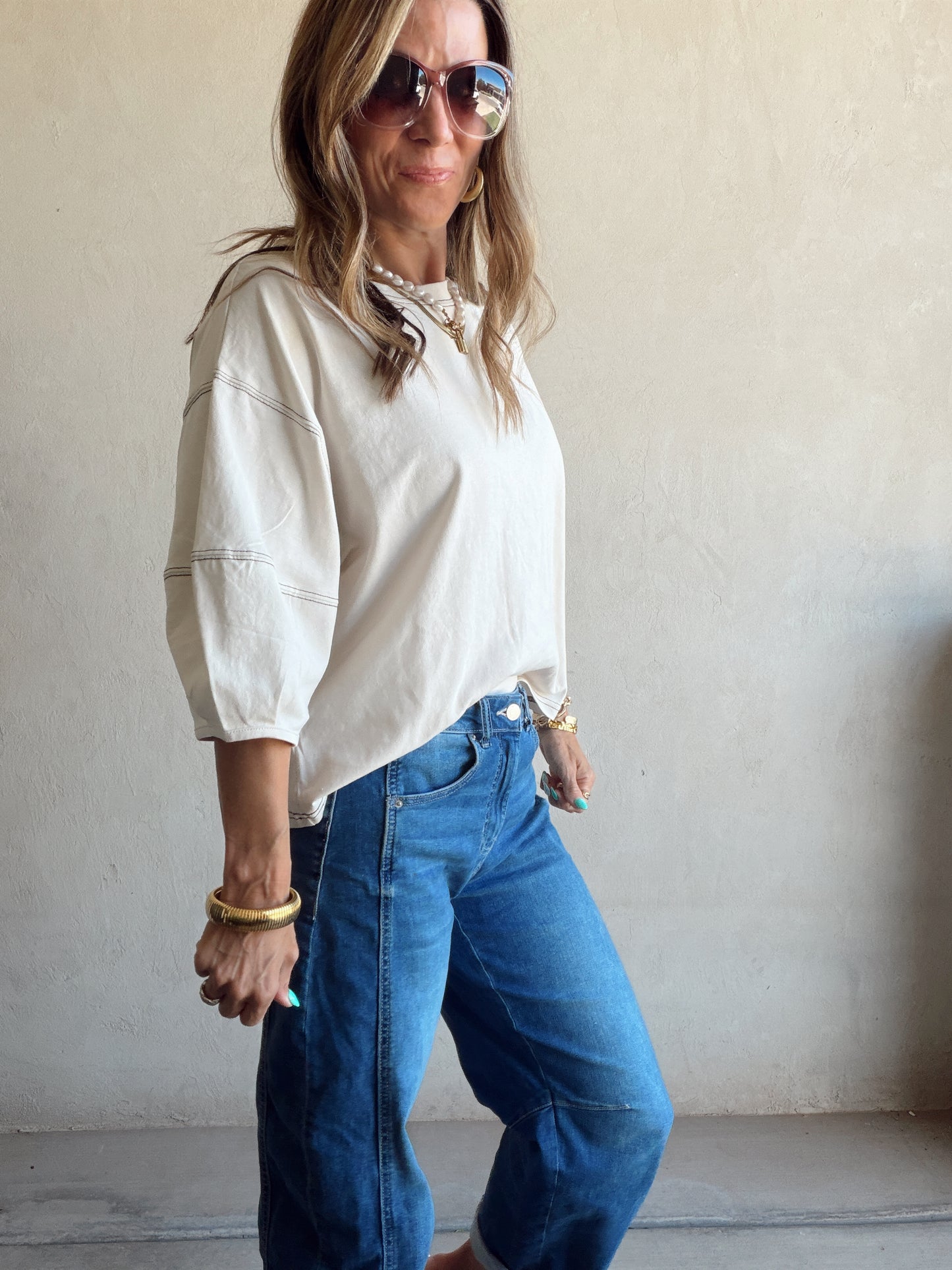 Jenelle Top in Sand Beige