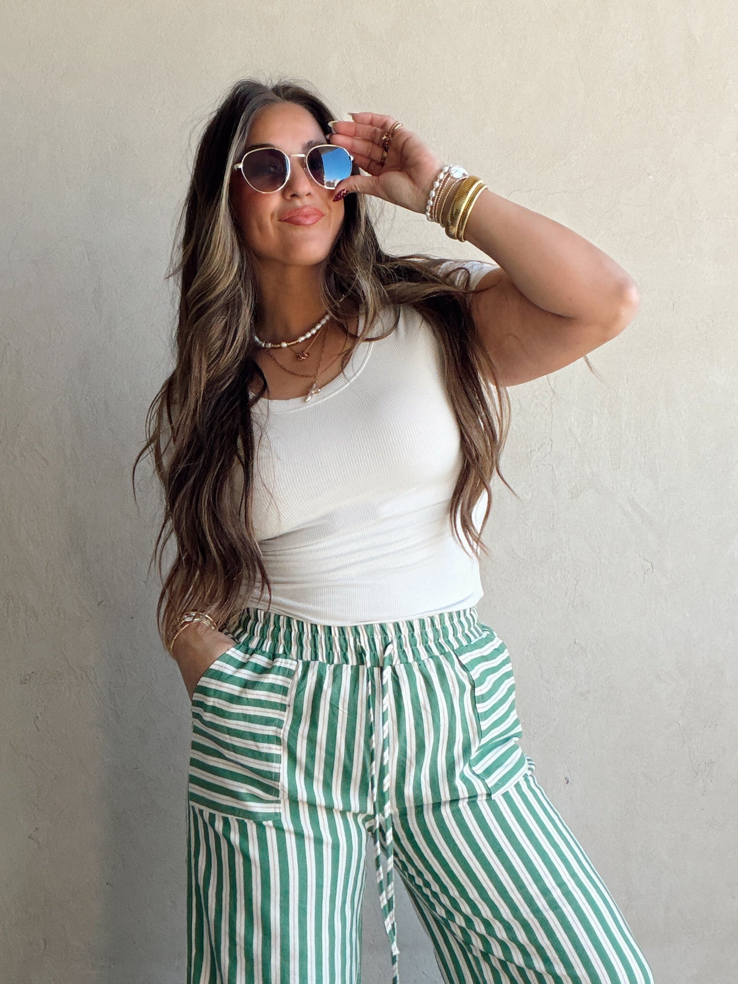 Sonny Ribbed Top in Sand