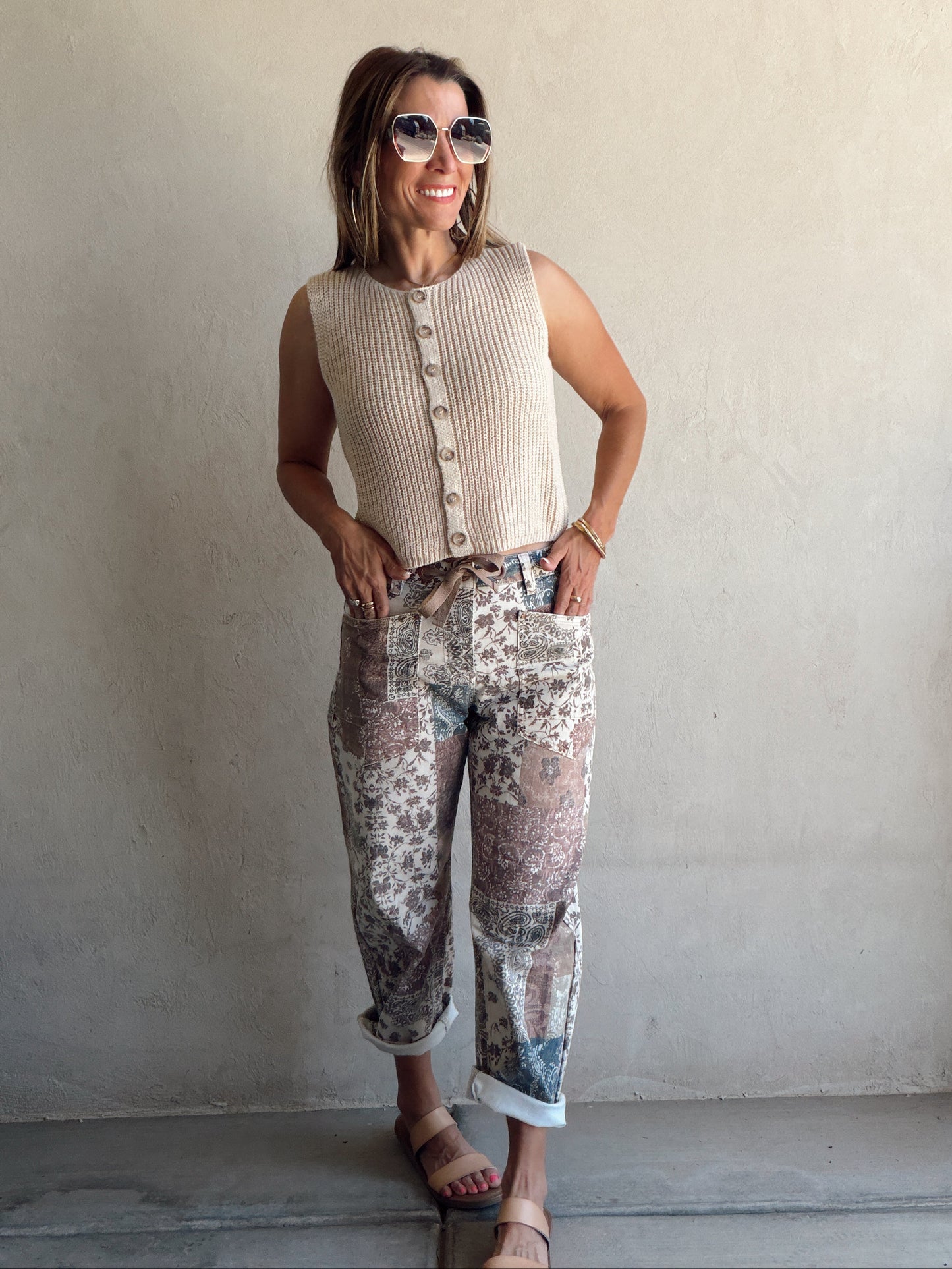 Hadley Quilted Drawstring Barrel Pants