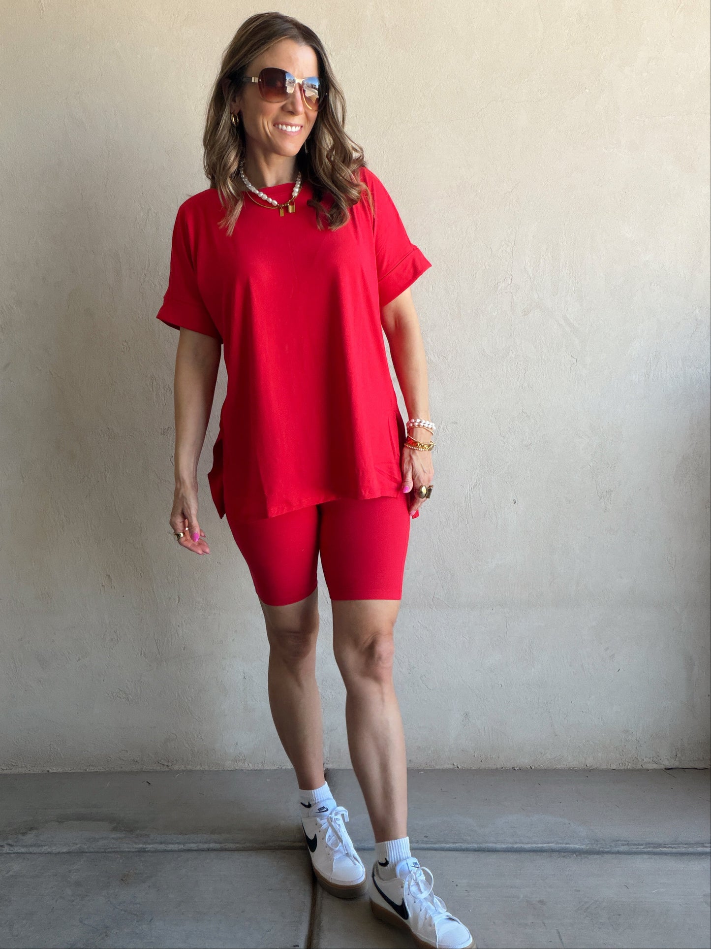 Jillian Heavenly Biker Set in Red