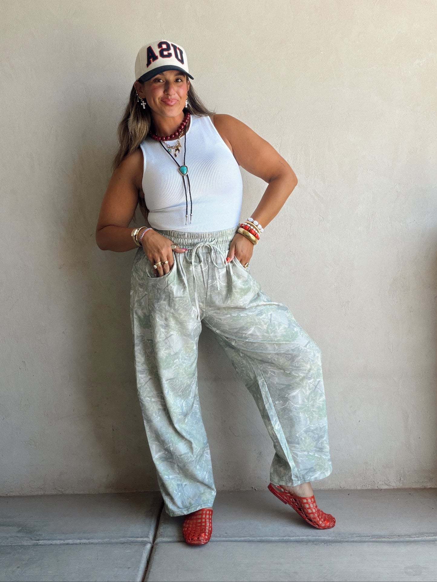 Macie Barrel Camo Sweats