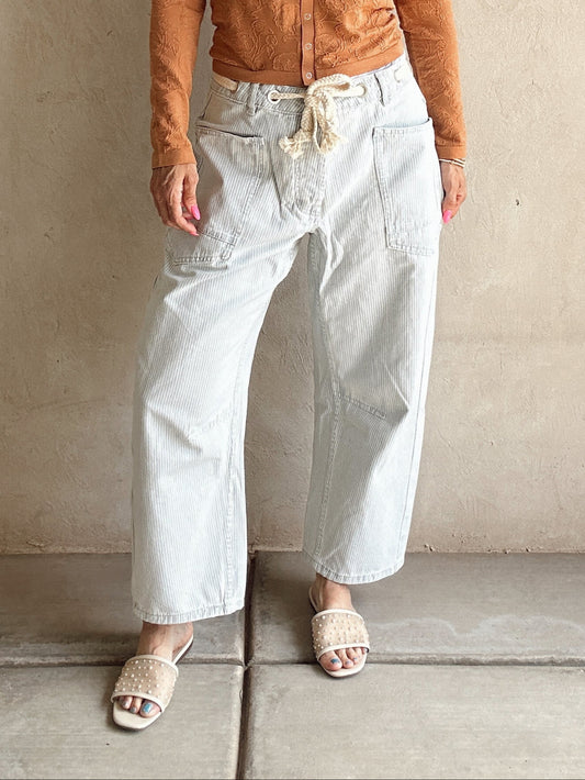 Georgia Striped Barrel Drawstring Pants