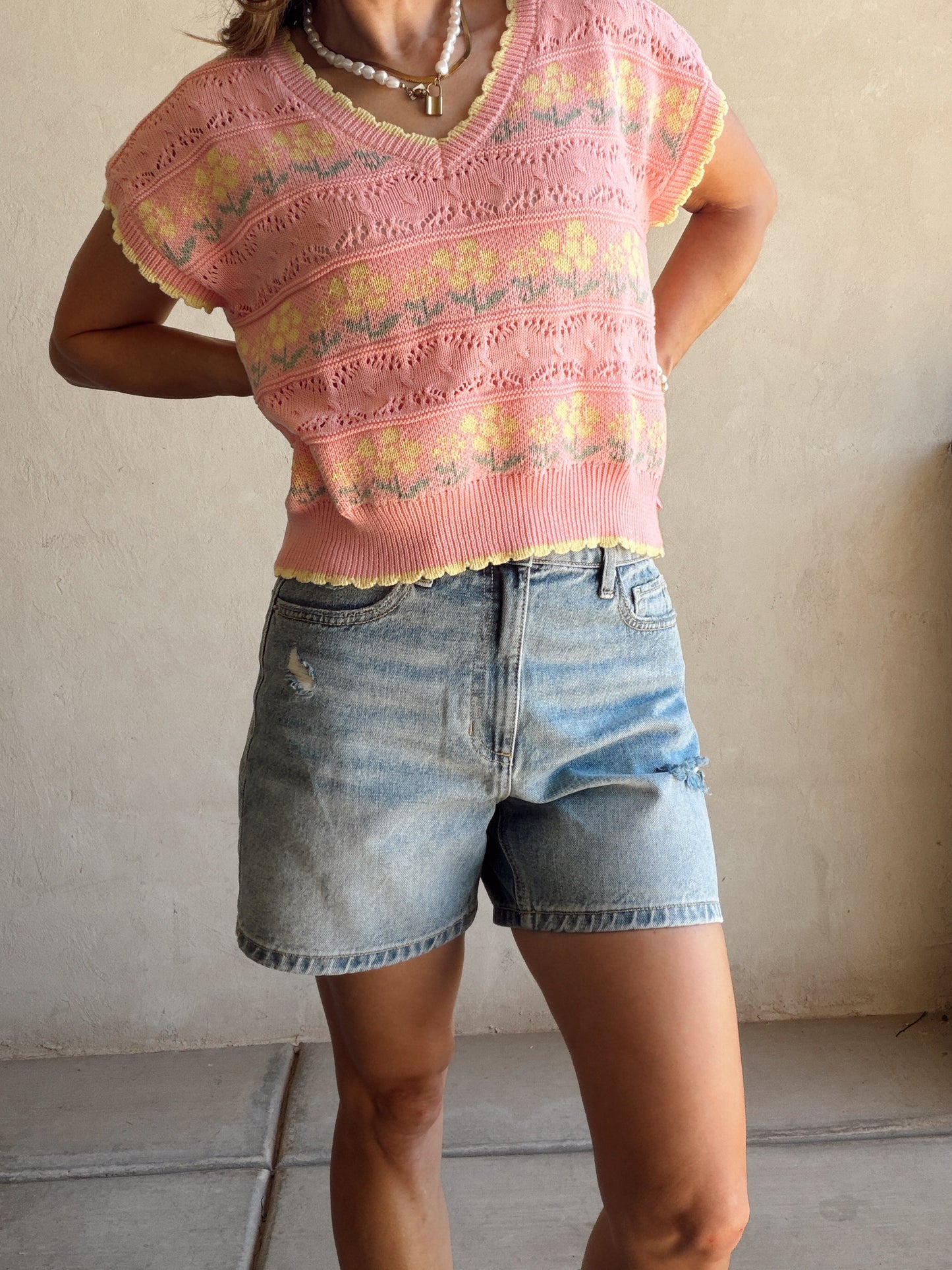 Kimmy Shorts in Washed Denim