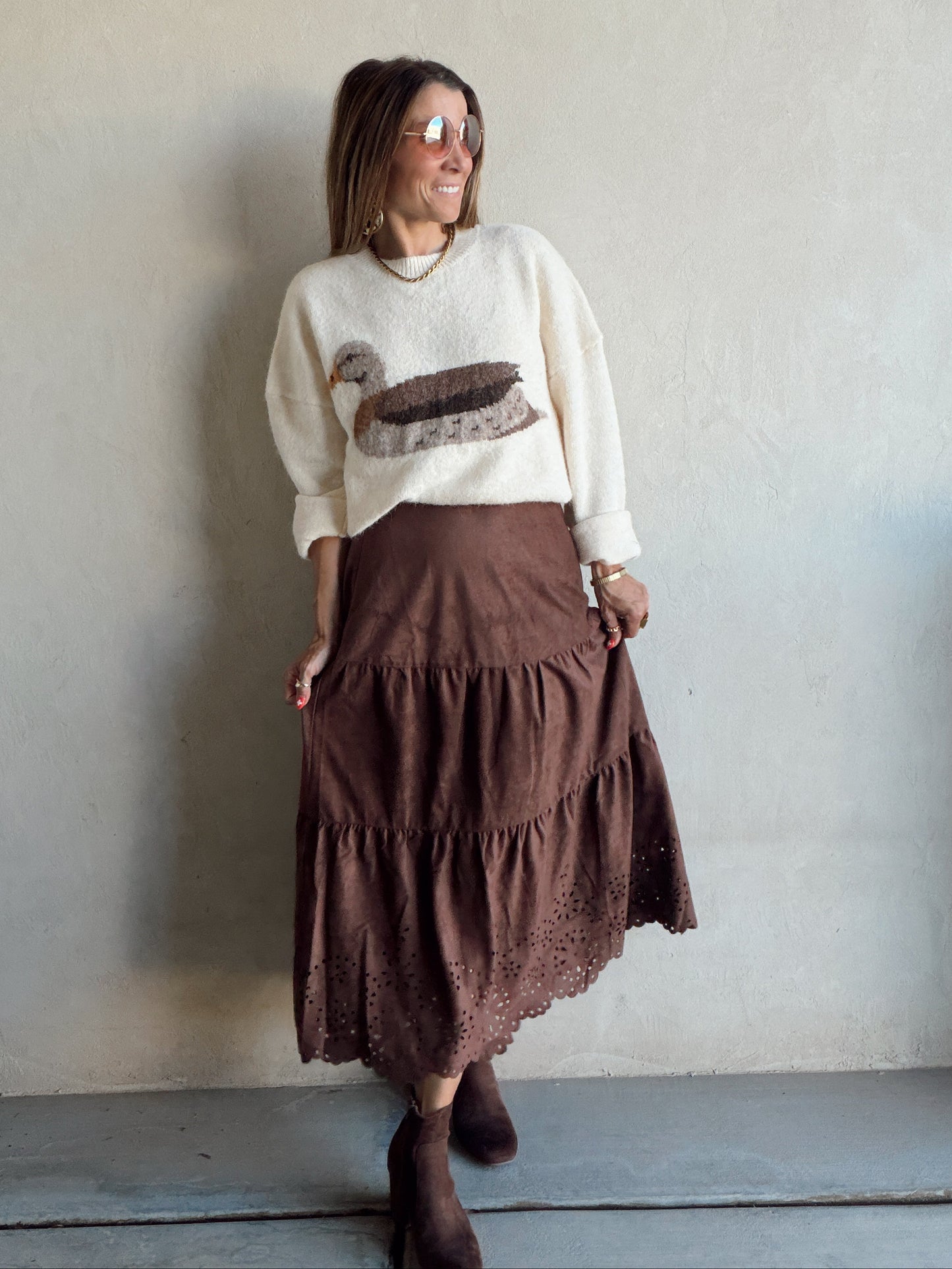 Mallard Duck Sweater in Cream