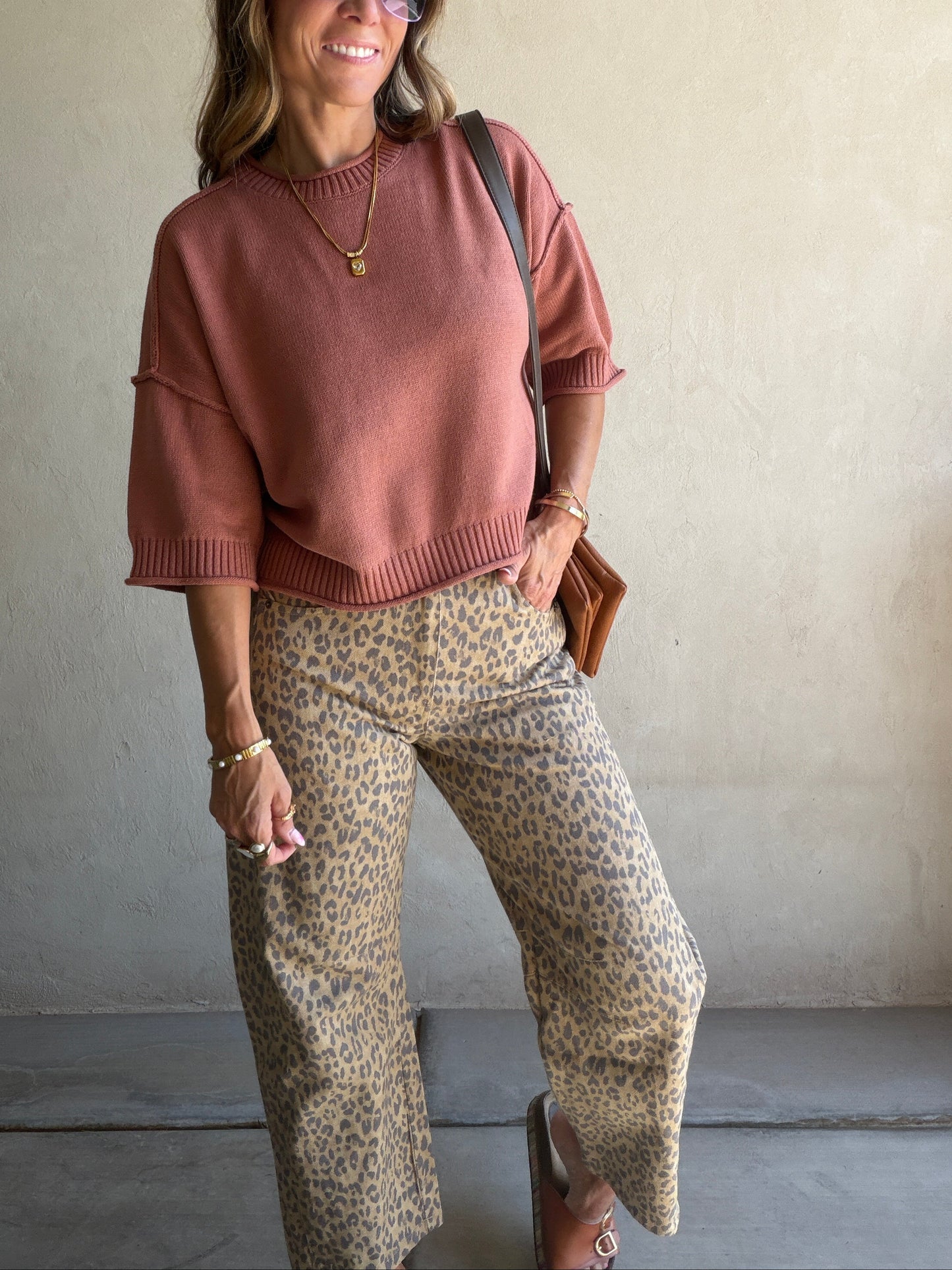 Becca Leopard Barrel Pants