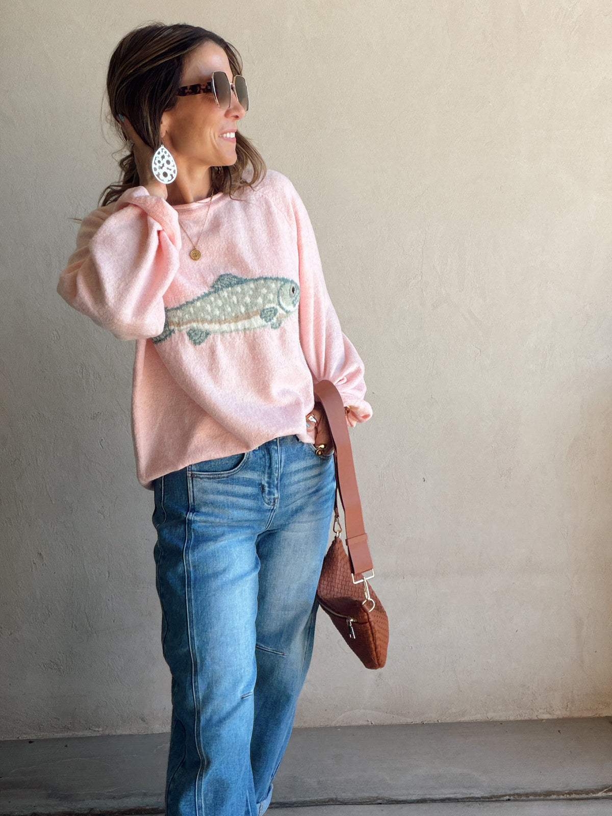 Tina Trout Sweater in Pink