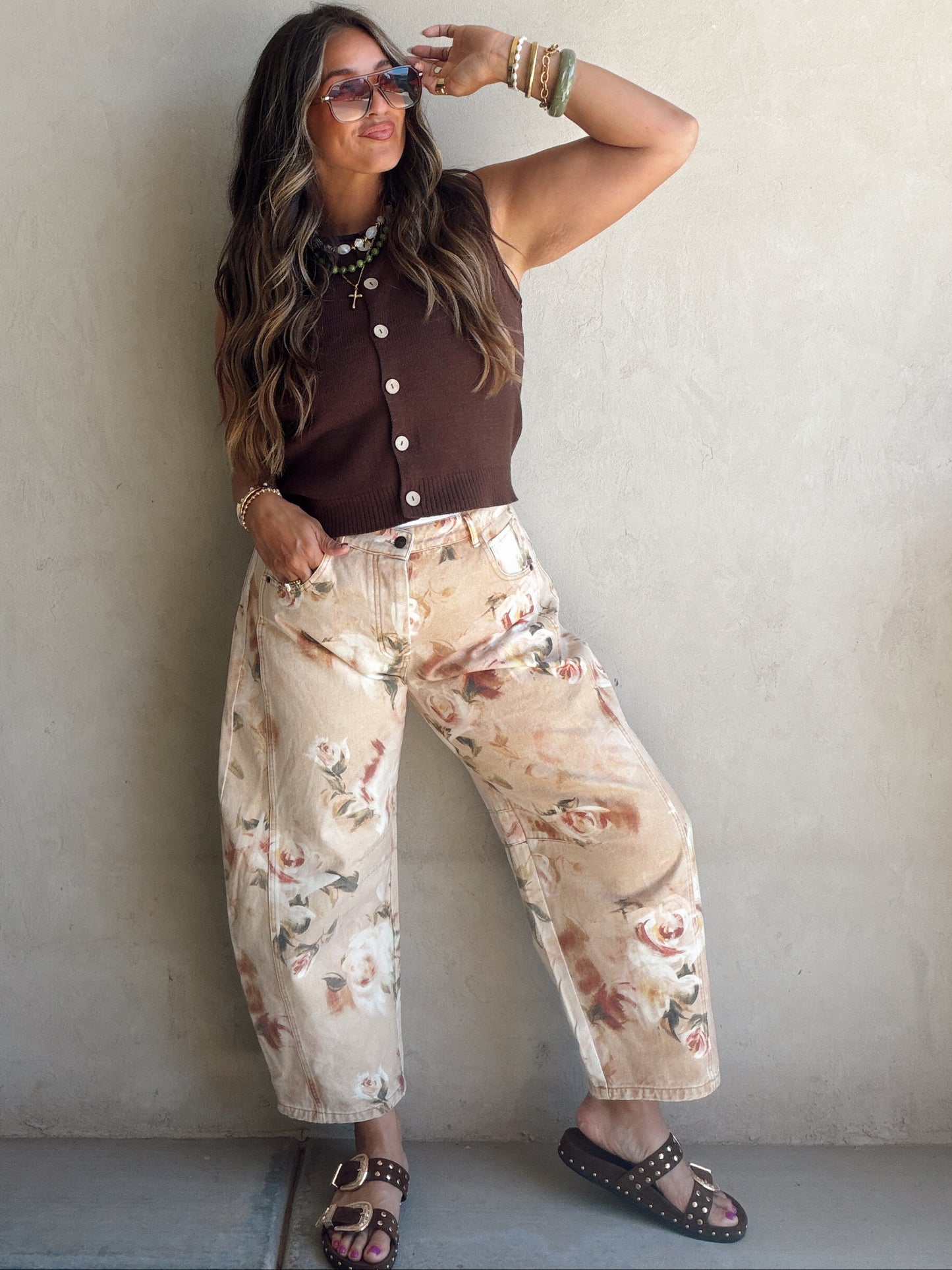 Vera Floral Barrel Jeans
