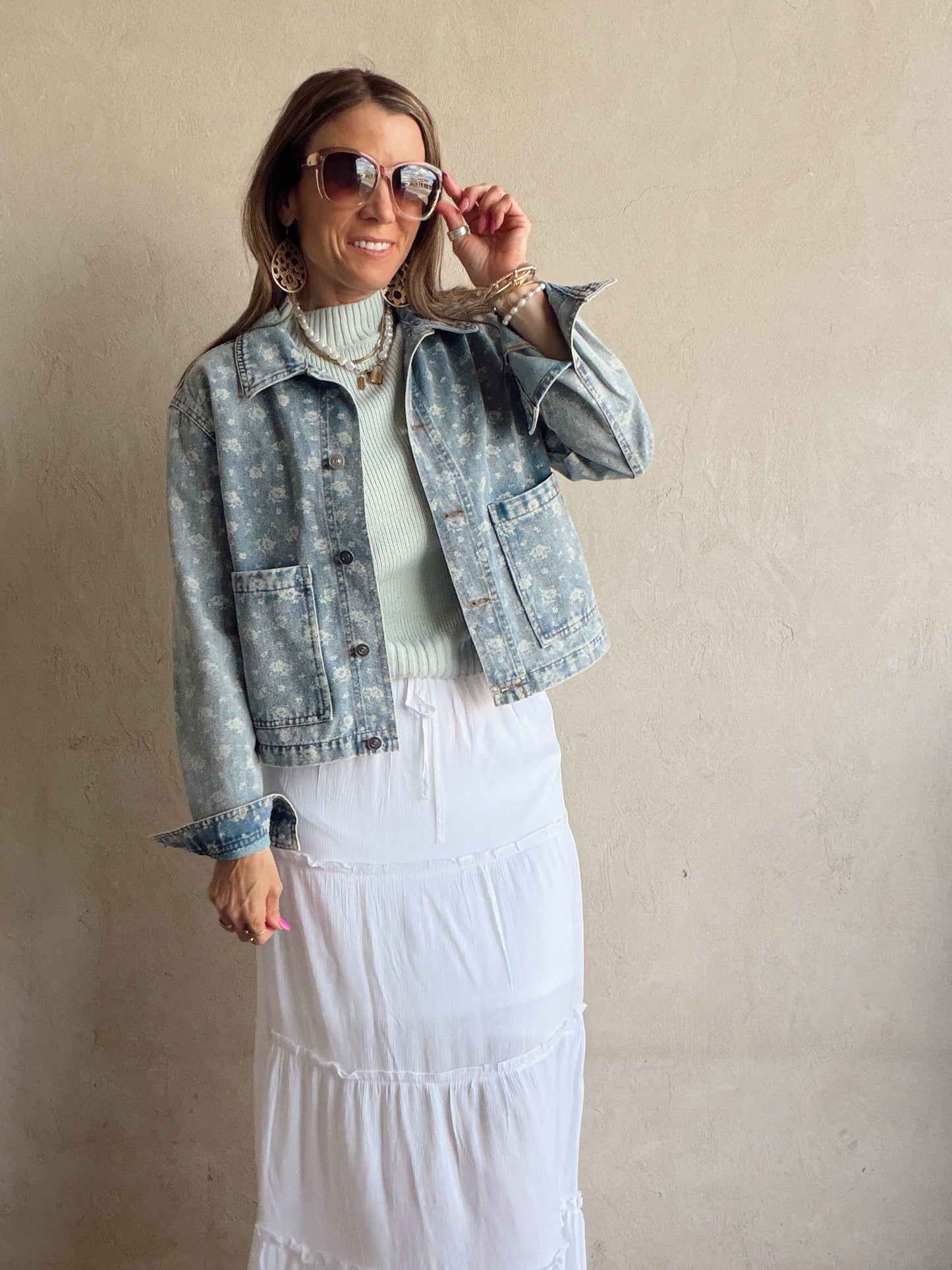 Angie Mock Neck Top in Mint