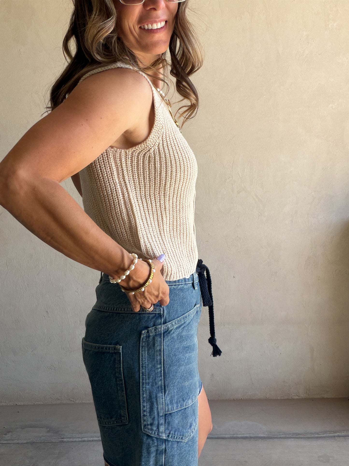 Liz Vest in Tan