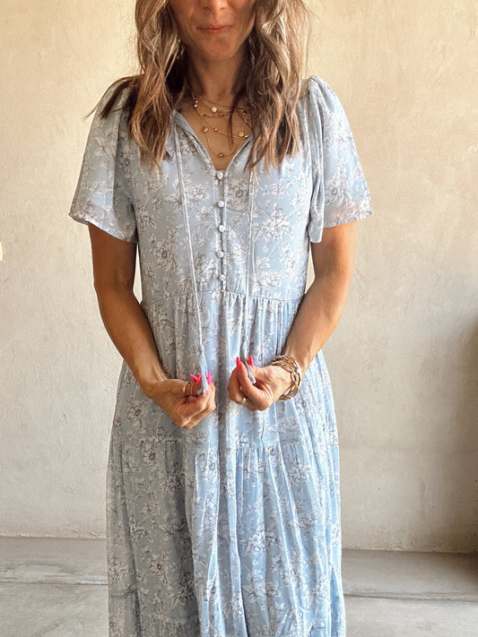 Brooke Maxi in Dusty Blue