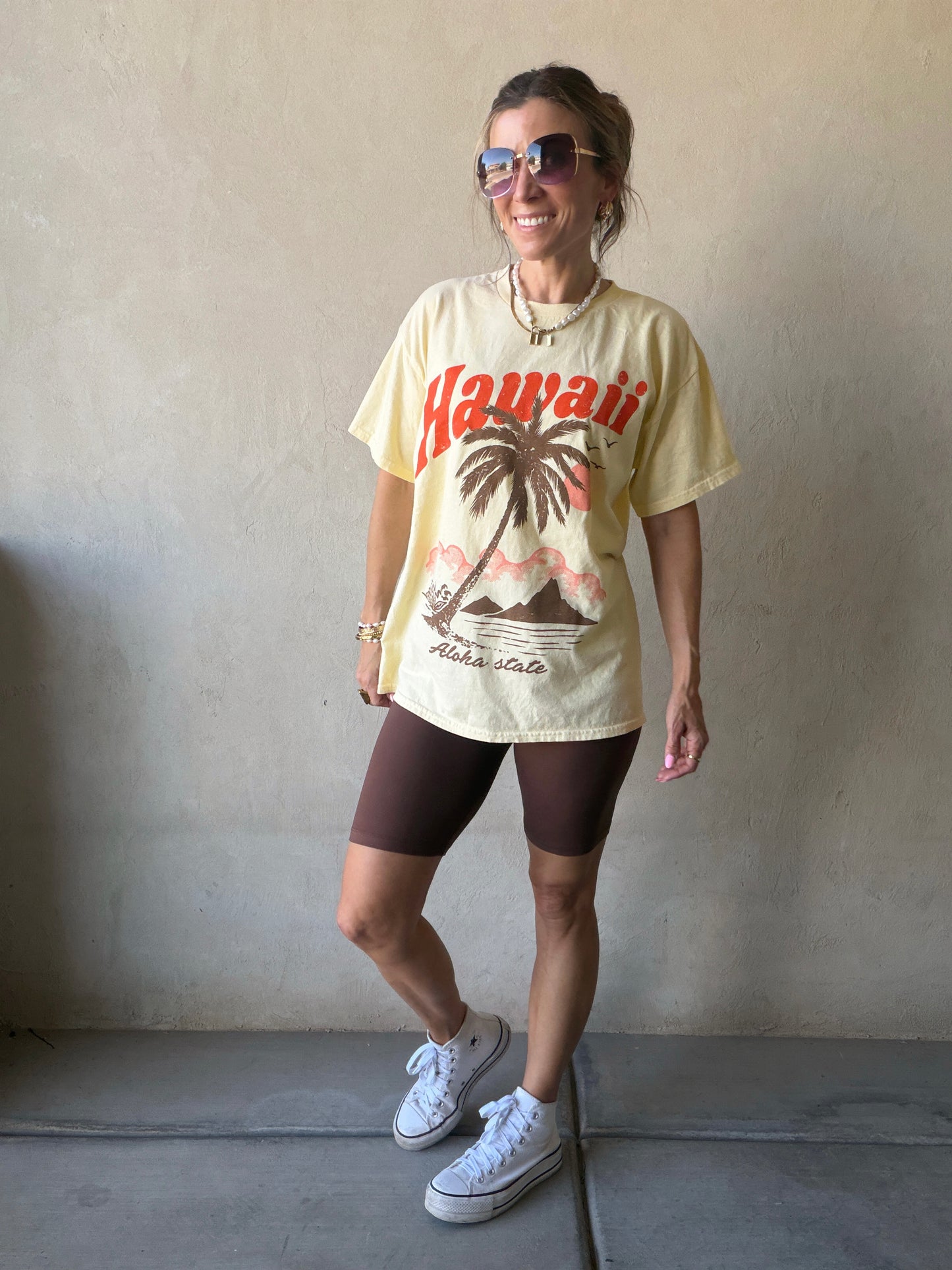 Hawaii Tee in Butter Yellow