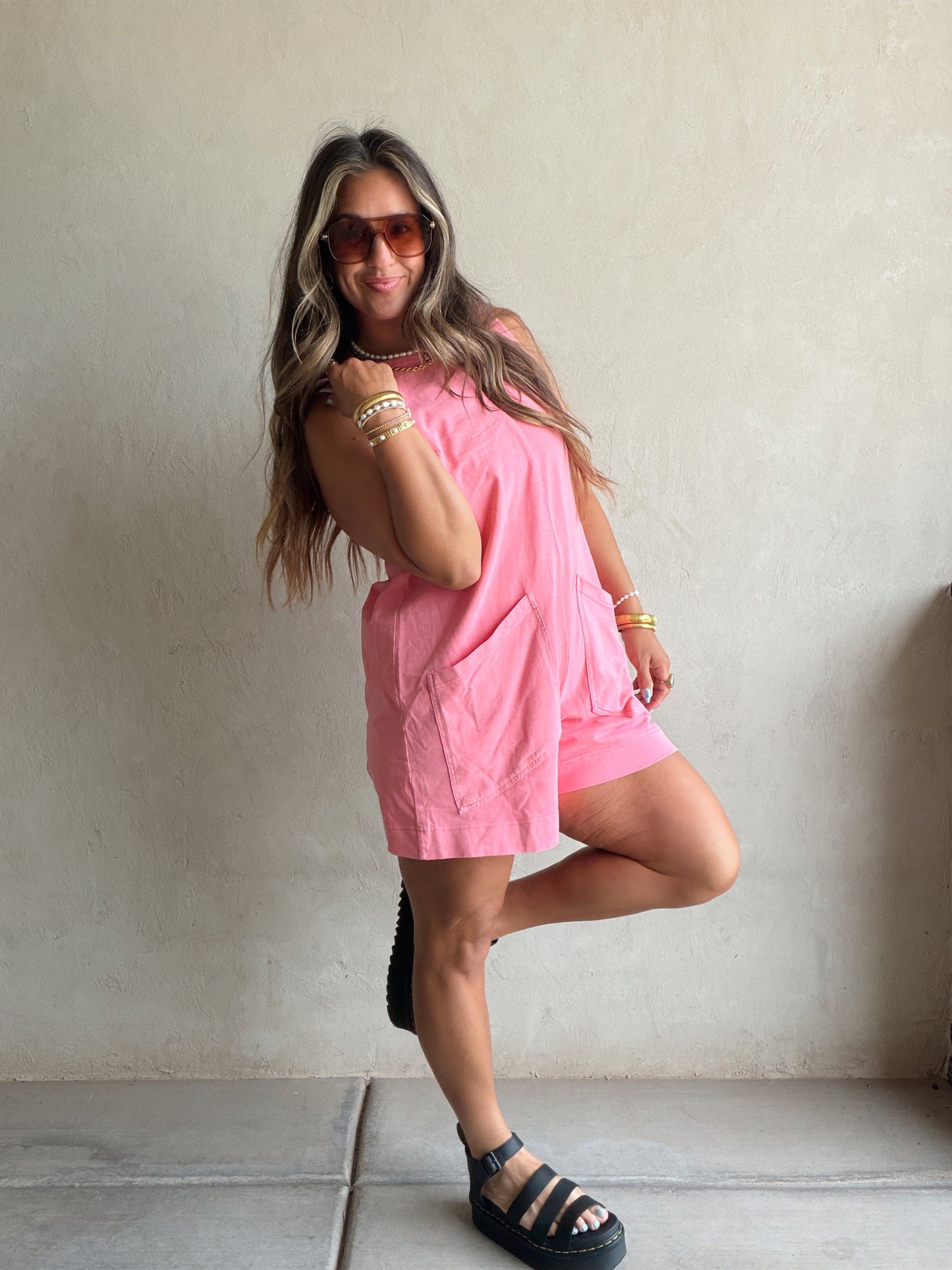 Lynae Romper in Pink