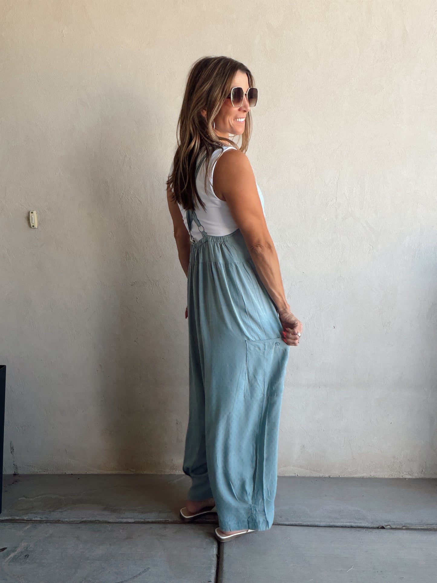 Millie Romper in Light Blue