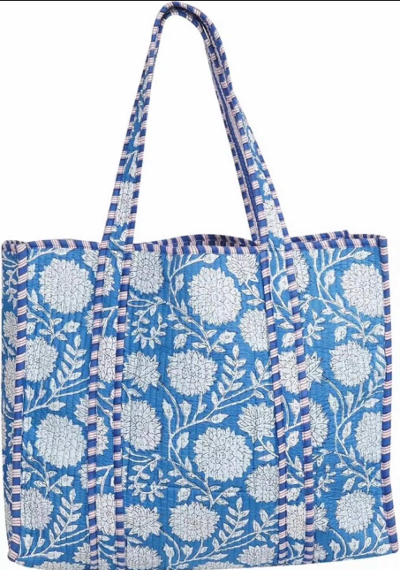 PREORDER | Mindee Quilted Bag – Blues | Ships Mid-October