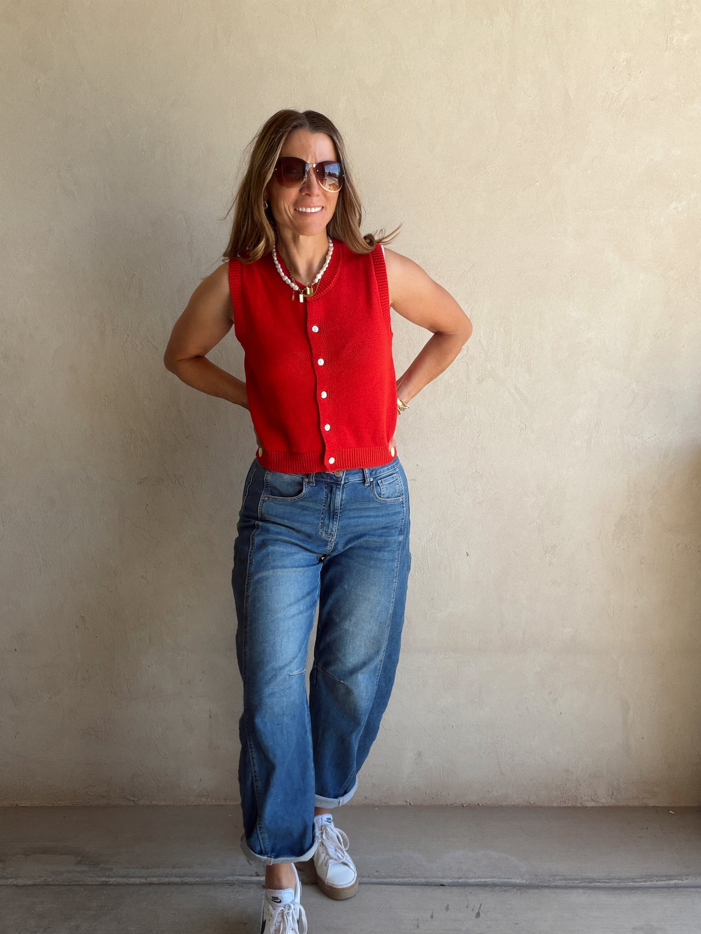 Elizabeth Tank in Red