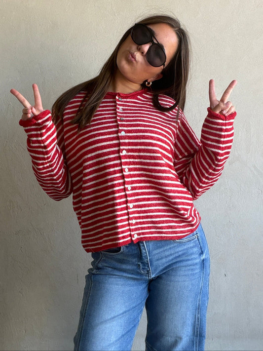 Bridget Cardigan in Red