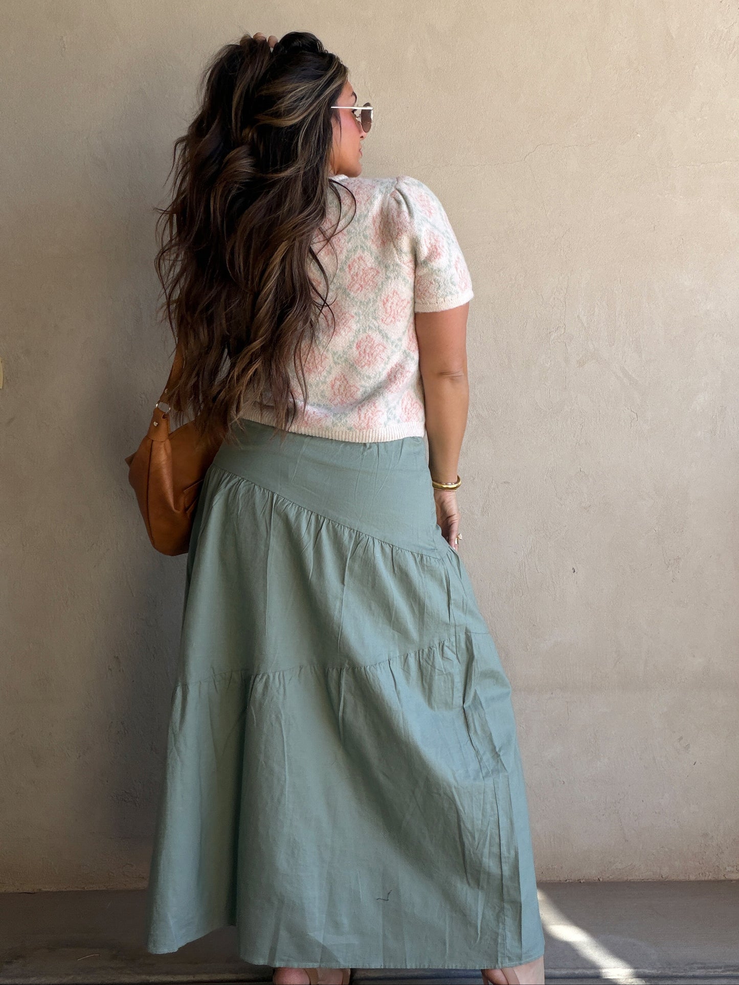 Shelby Tiered Skirt in Sage