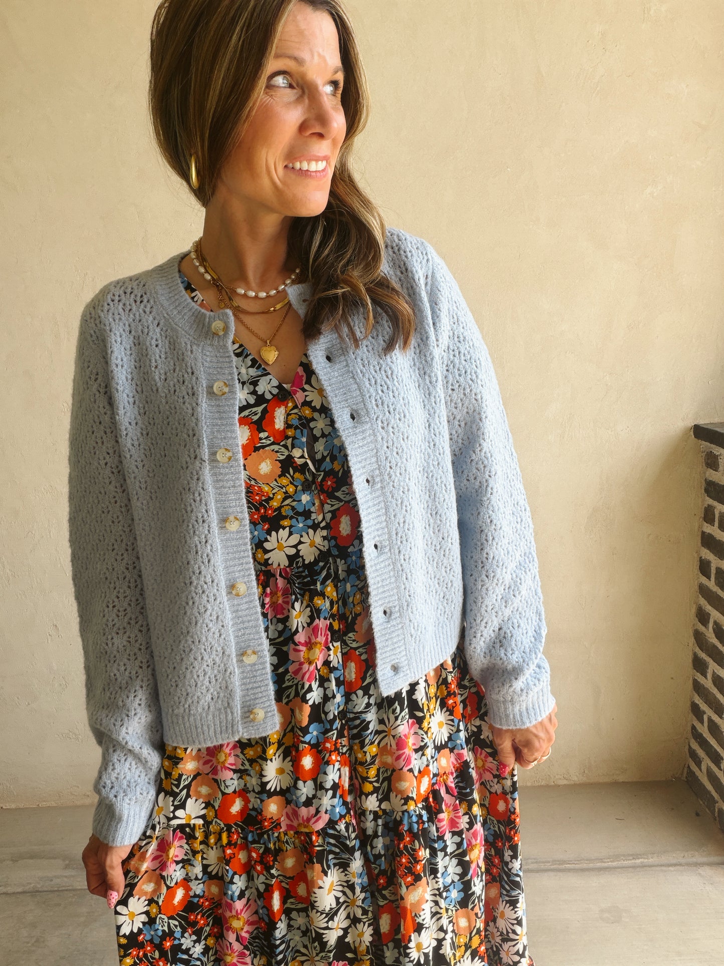 Scout Cardigan in Sky Blue or Ivory