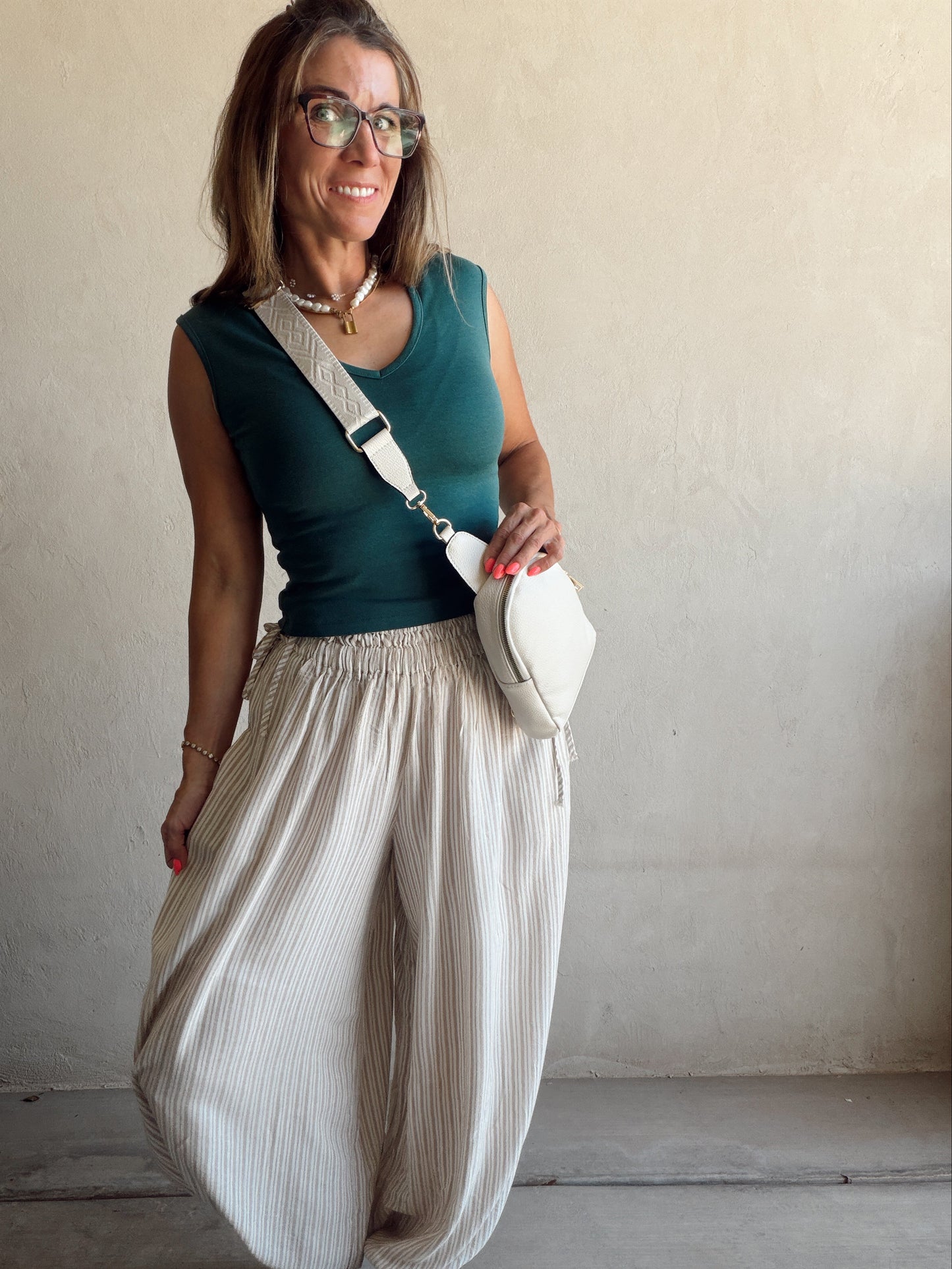 Andrea Crossbody Bag in Cream