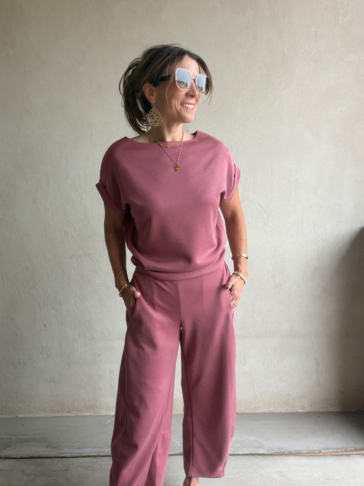 Keri Set in Dusty Rose