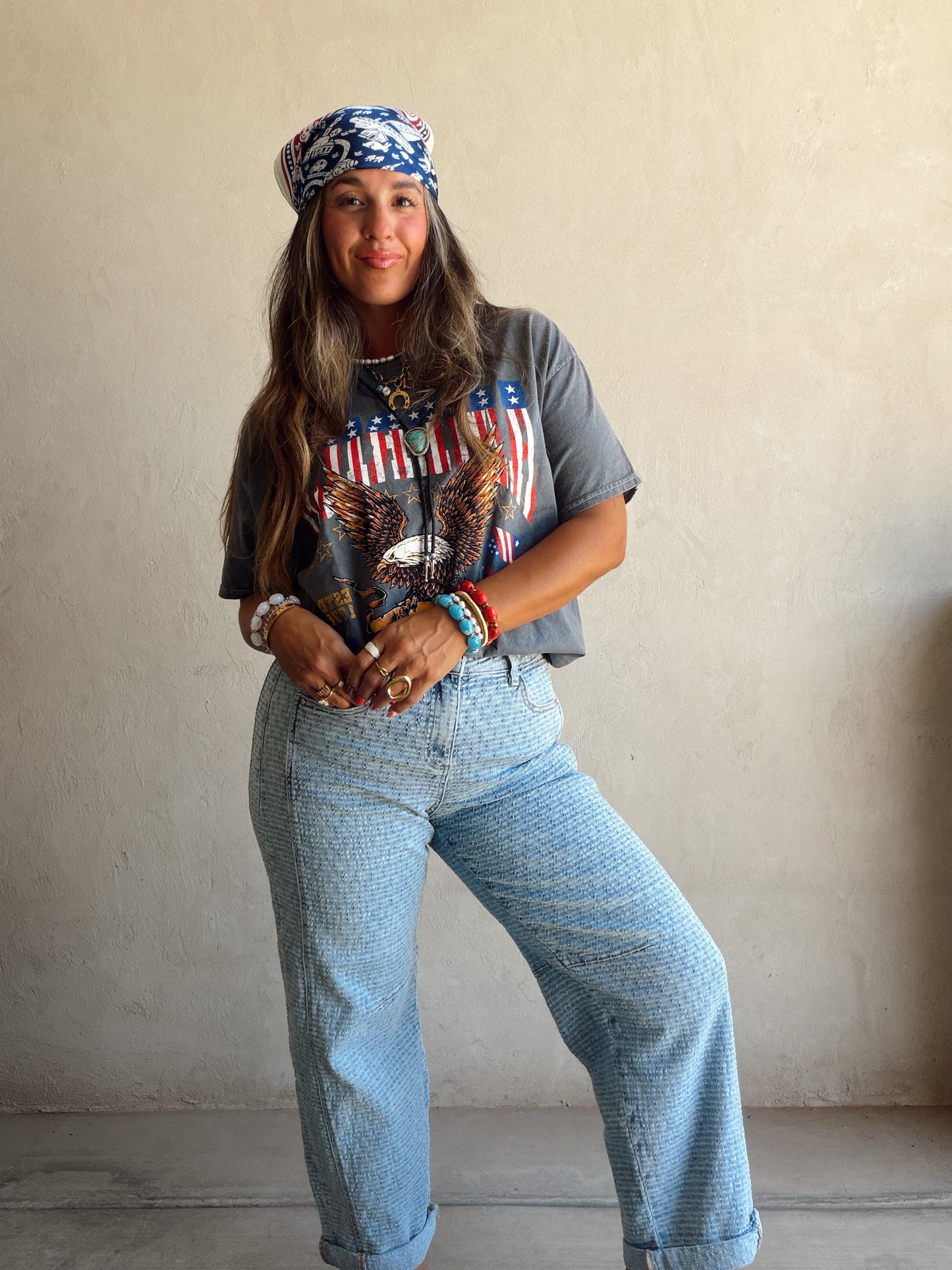 Lilly Light Wash Barrel Jeans