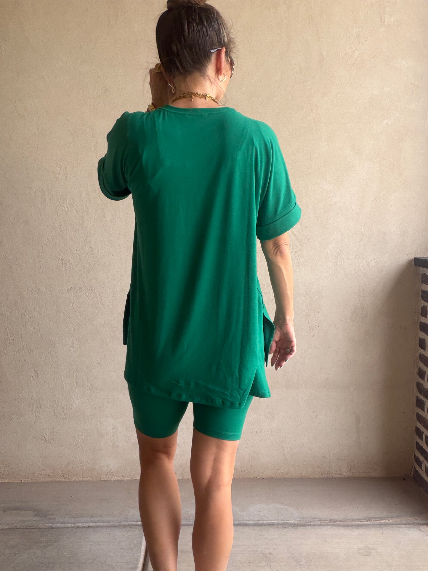 Jillian Heavenly Biker Set in Kelly Green