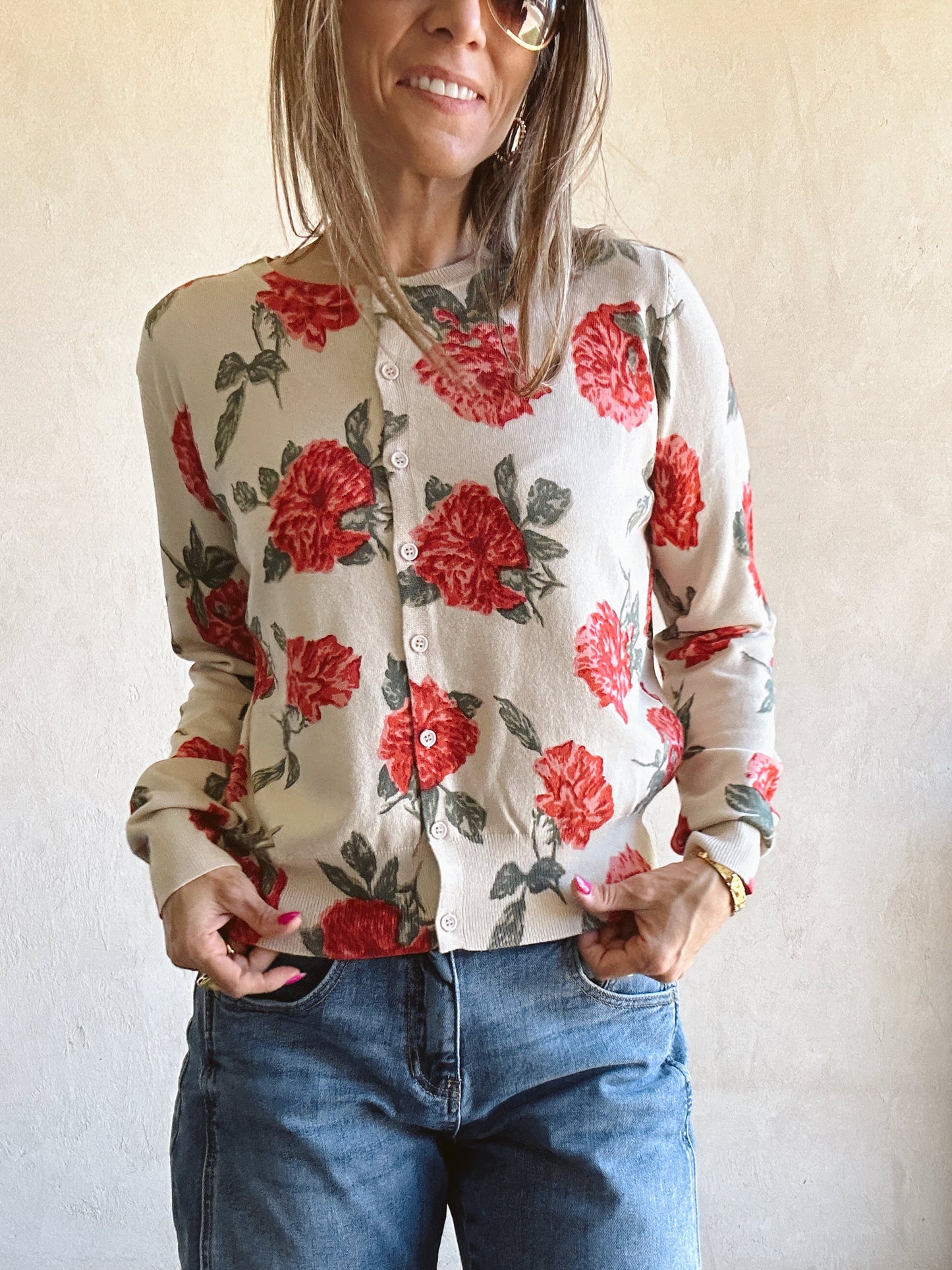 Sharissa Rose Cardigan in Cream