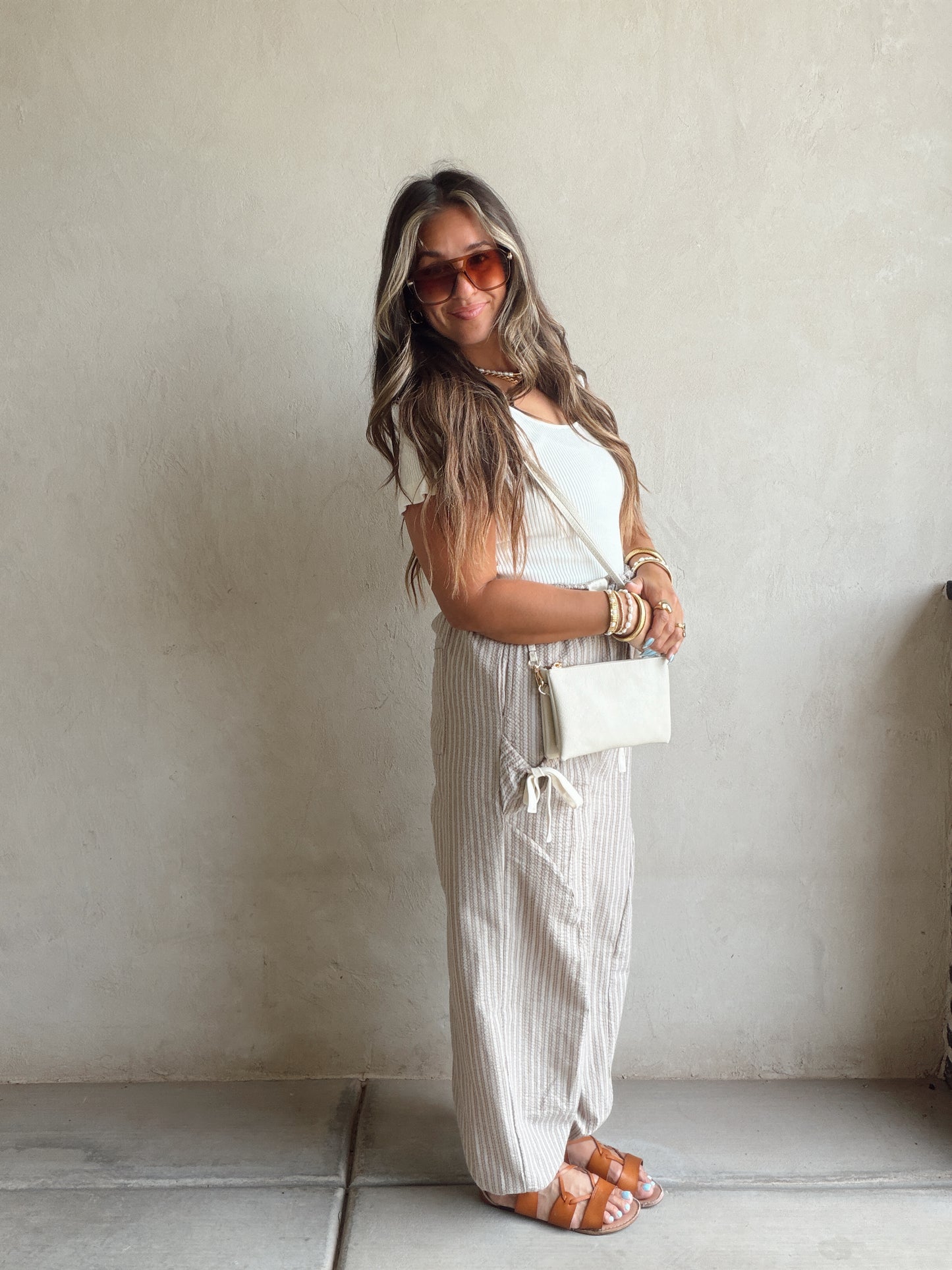 Anna Parachute Pants in Brown