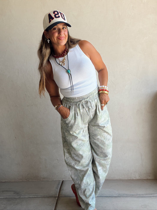 Macie Barrel Camo Sweats