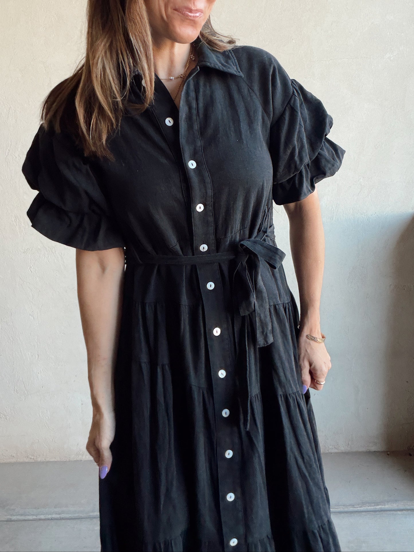 Brookie Maxi in Mineral Washed Black