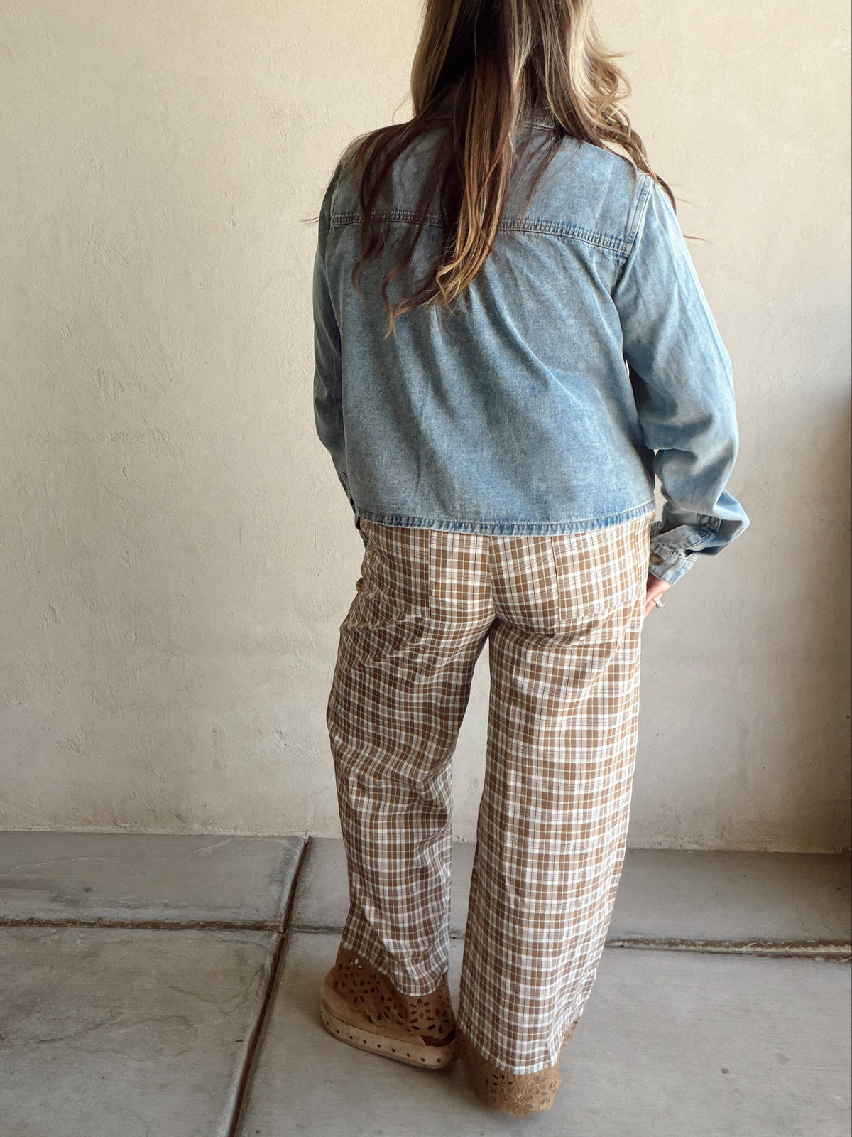 Ginger Plaid Pants in Browns & Ivory