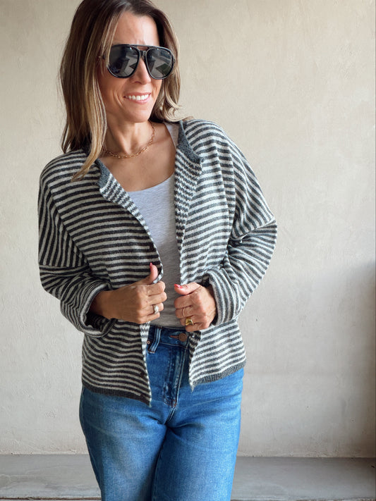 Bridget Cardigan in Charcoal