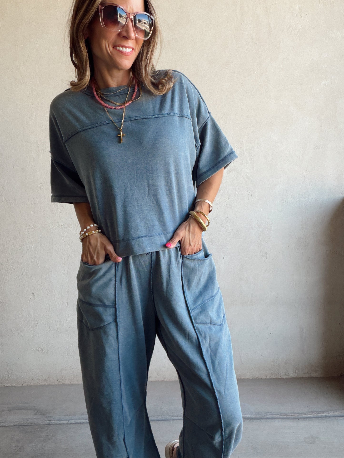Clara Set in Slate Blue