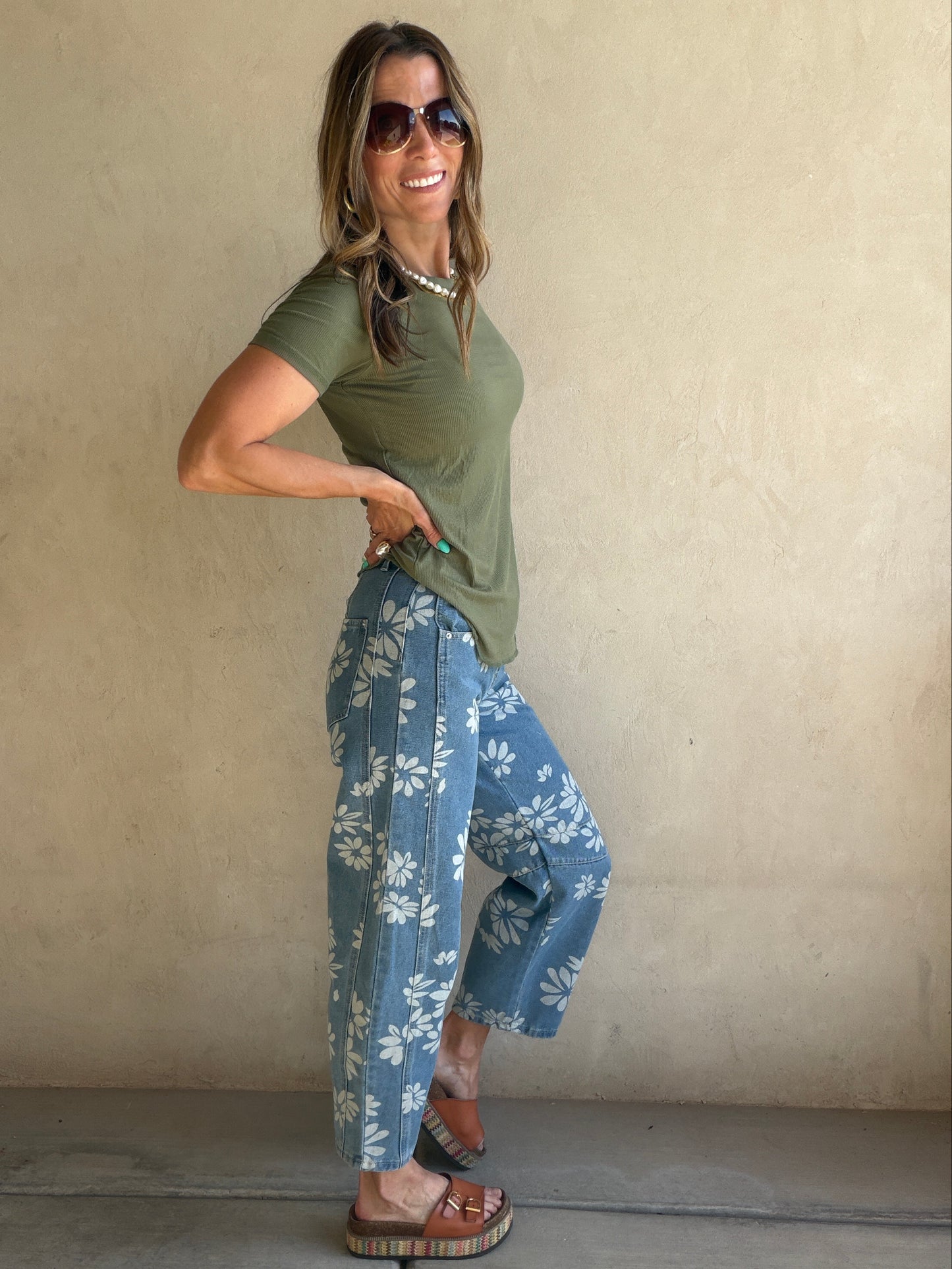 Sonny Ribbed Top in Olive