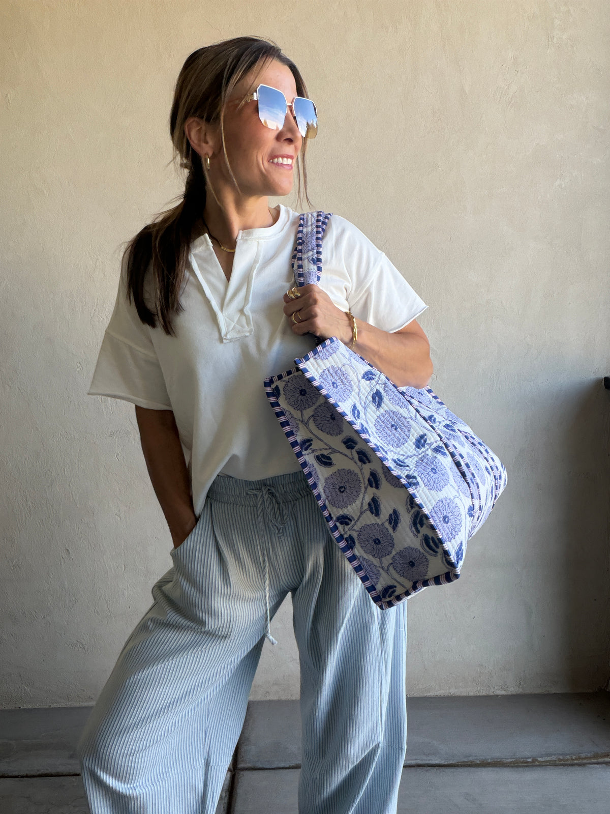 Mindee Quilted Bag – Blue & Dreamy Periwinkle