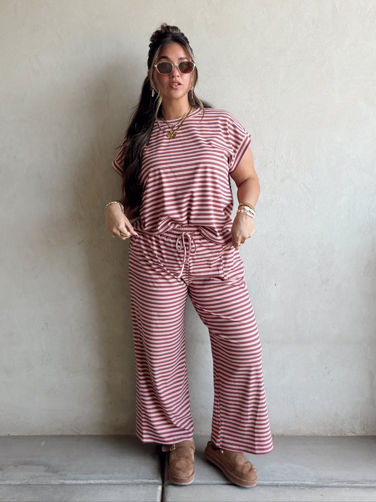 Sylvie Set in Dusty Rose & Dark Mauve (PREORDER - Ships May)