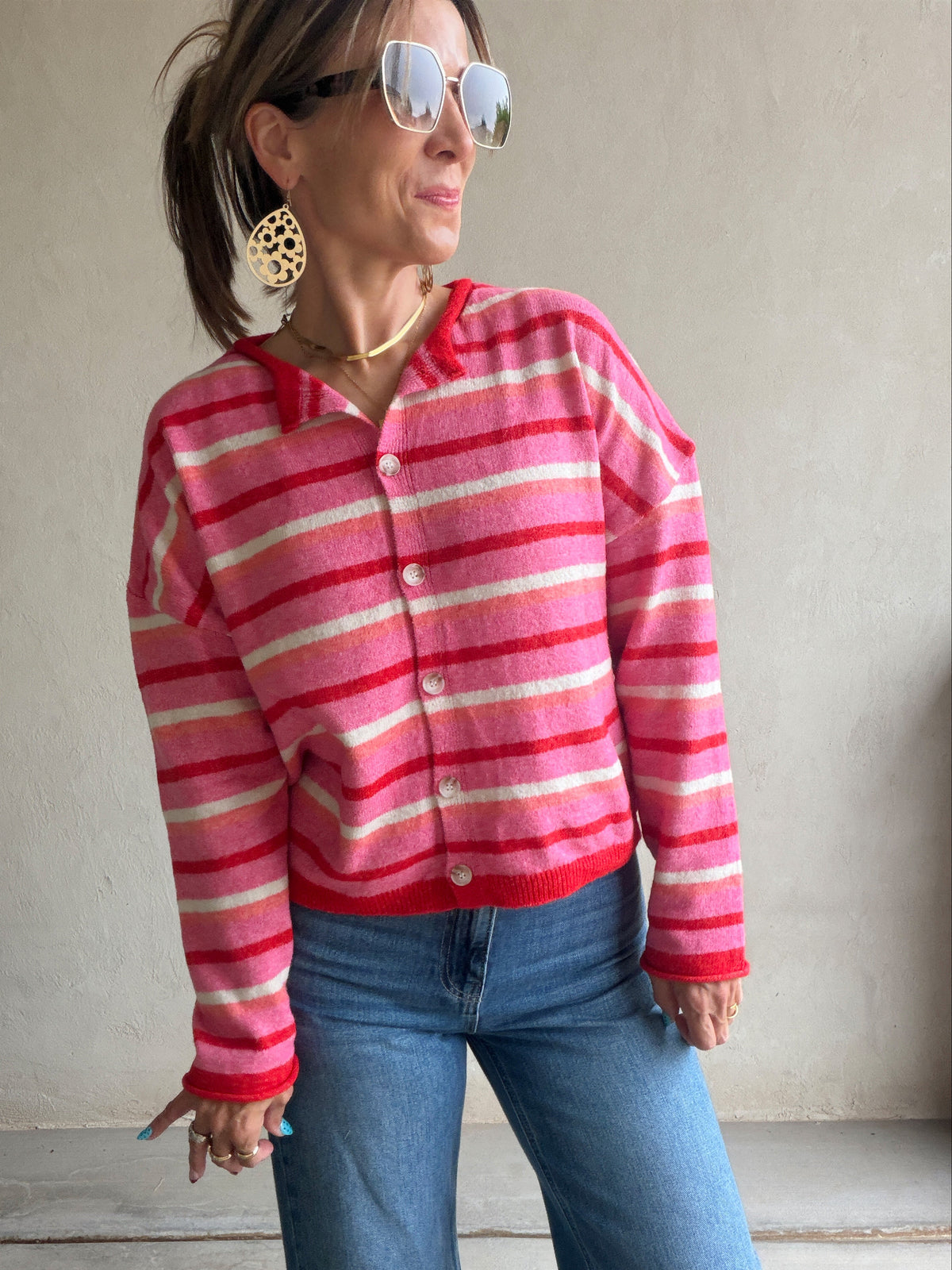 Bridget Cardigan in Pink