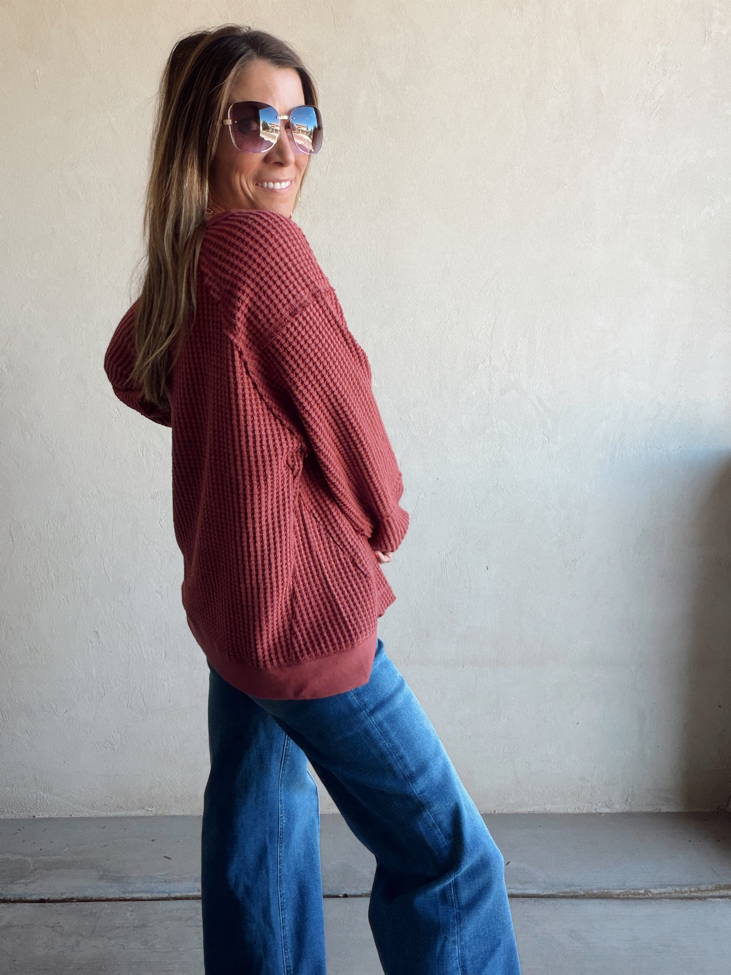 Adalyn Pullover in Burgundy