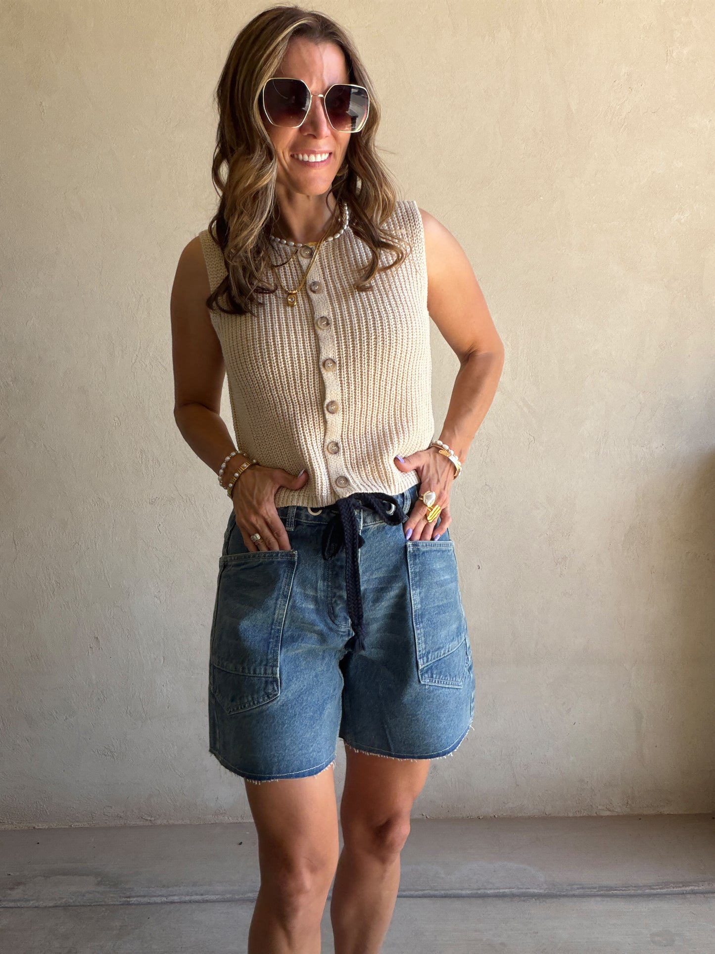 Liz Vest in Tan